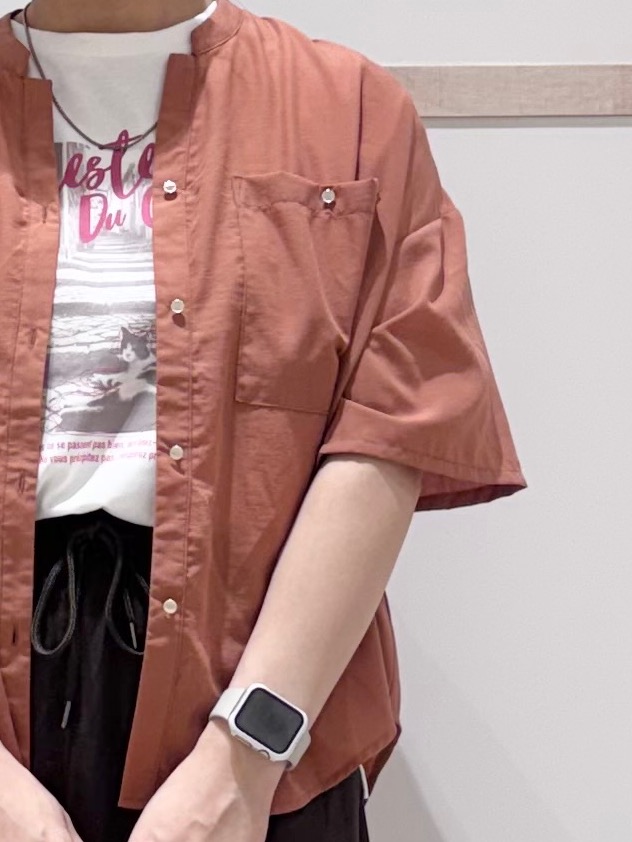donpiさんの「SHOO･LA･RUE｜【洗濯機可/S-LL】大人の抜け感 ゆるっと5分袖シャツ」を使ったコーディネート