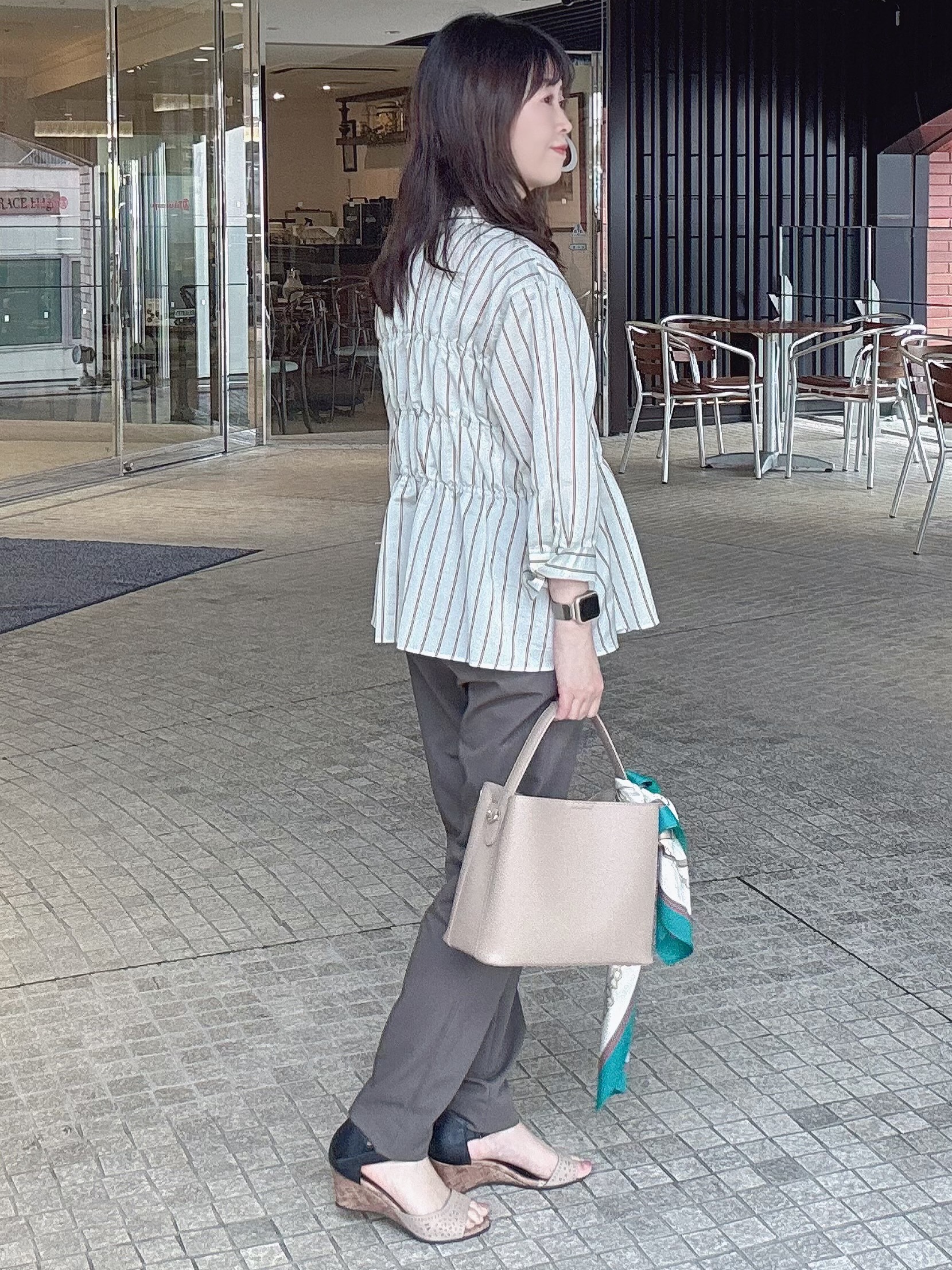 makiさんの「UNTITLED｜【すっきり見え/接触冷感/吸水速乾】クリーンライン パンツ」を使ったコーディネート