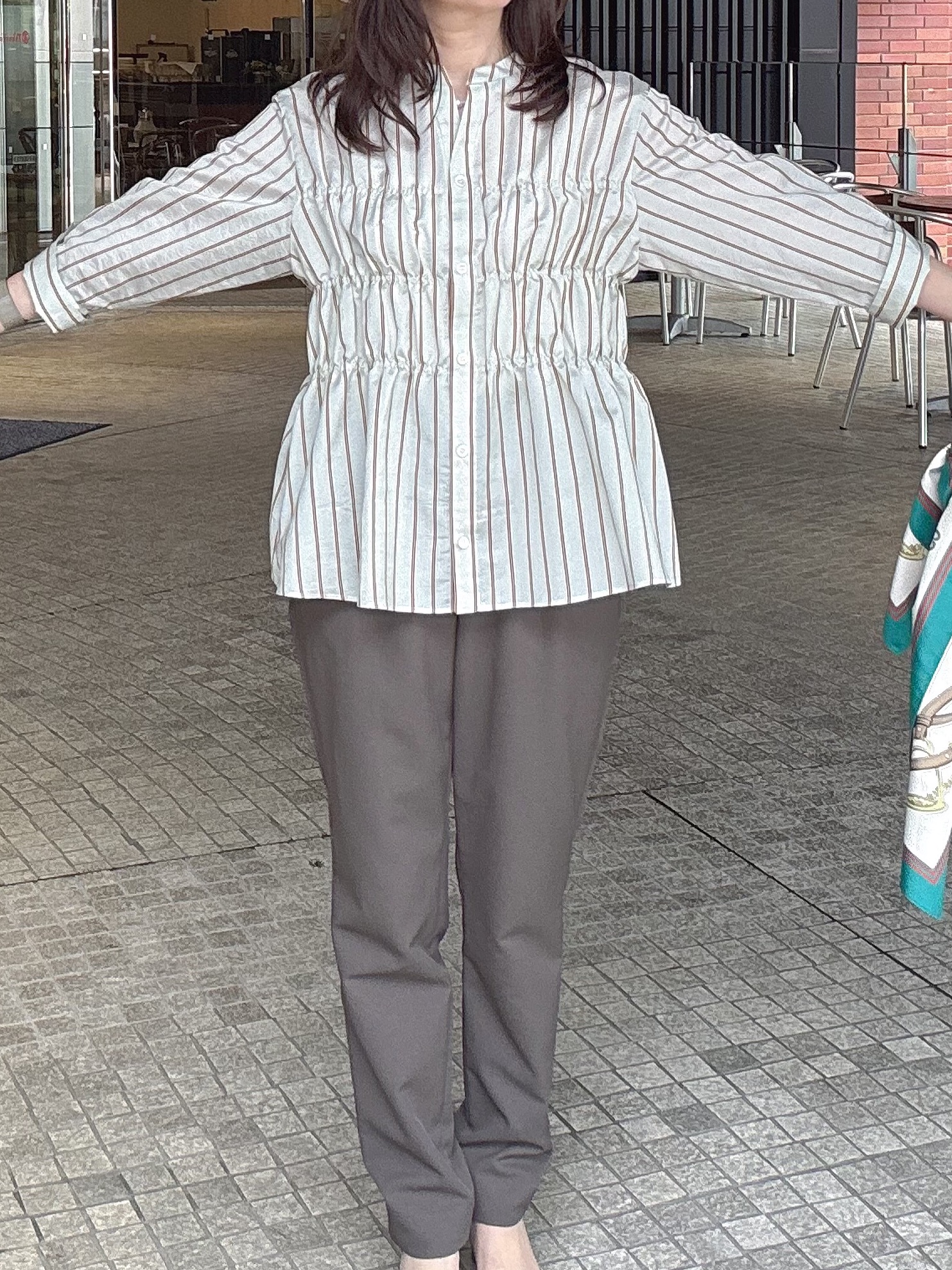 makiさんの「UNTITLED｜【すっきり見え/接触冷感/吸水速乾】クリーンライン パンツ」を使ったコーディネート