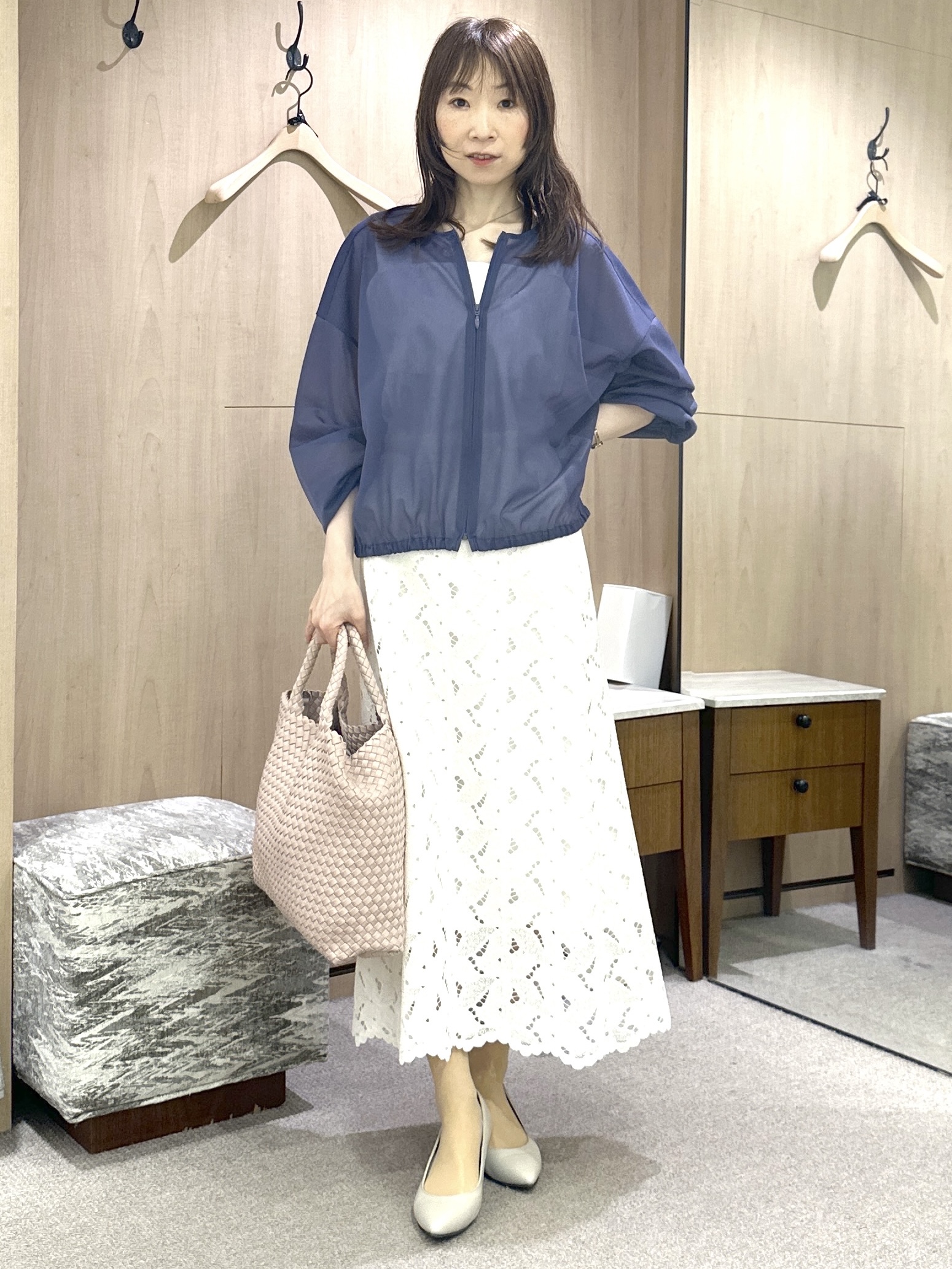 Miwaさんの「UNTITLED｜トリコットシアーブラウス」を使ったコーディネート