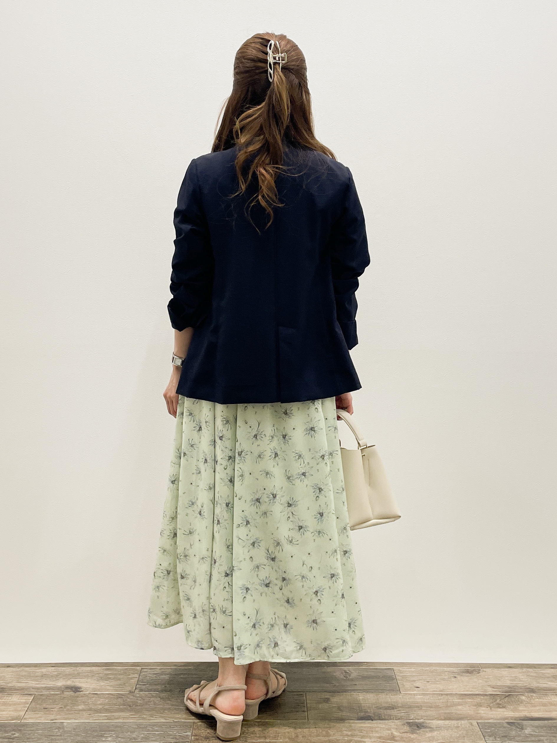 Asukaさんの「OPAQUE.CLIP｜《再入荷》ダブルブレストテーラードジャケット【接触冷感／吸水速乾／イージーアイロン／防シワ／洗濯機O」を使ったコーディネート