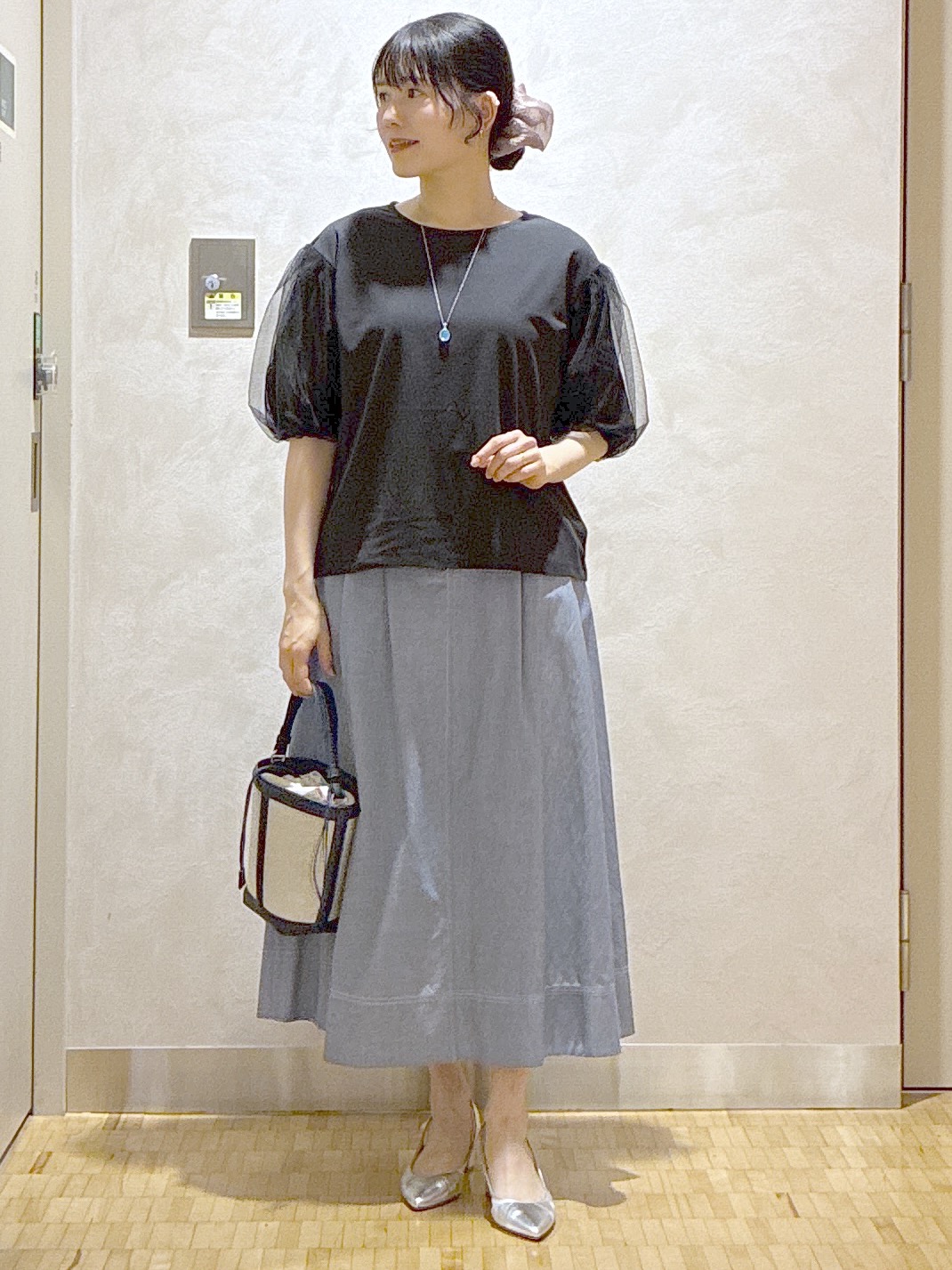  beni_gingerさんの「Reflect｜【UVカット／接触冷感／吸水速乾】チュールスリーブプルオーバー」を使ったコーディネート
