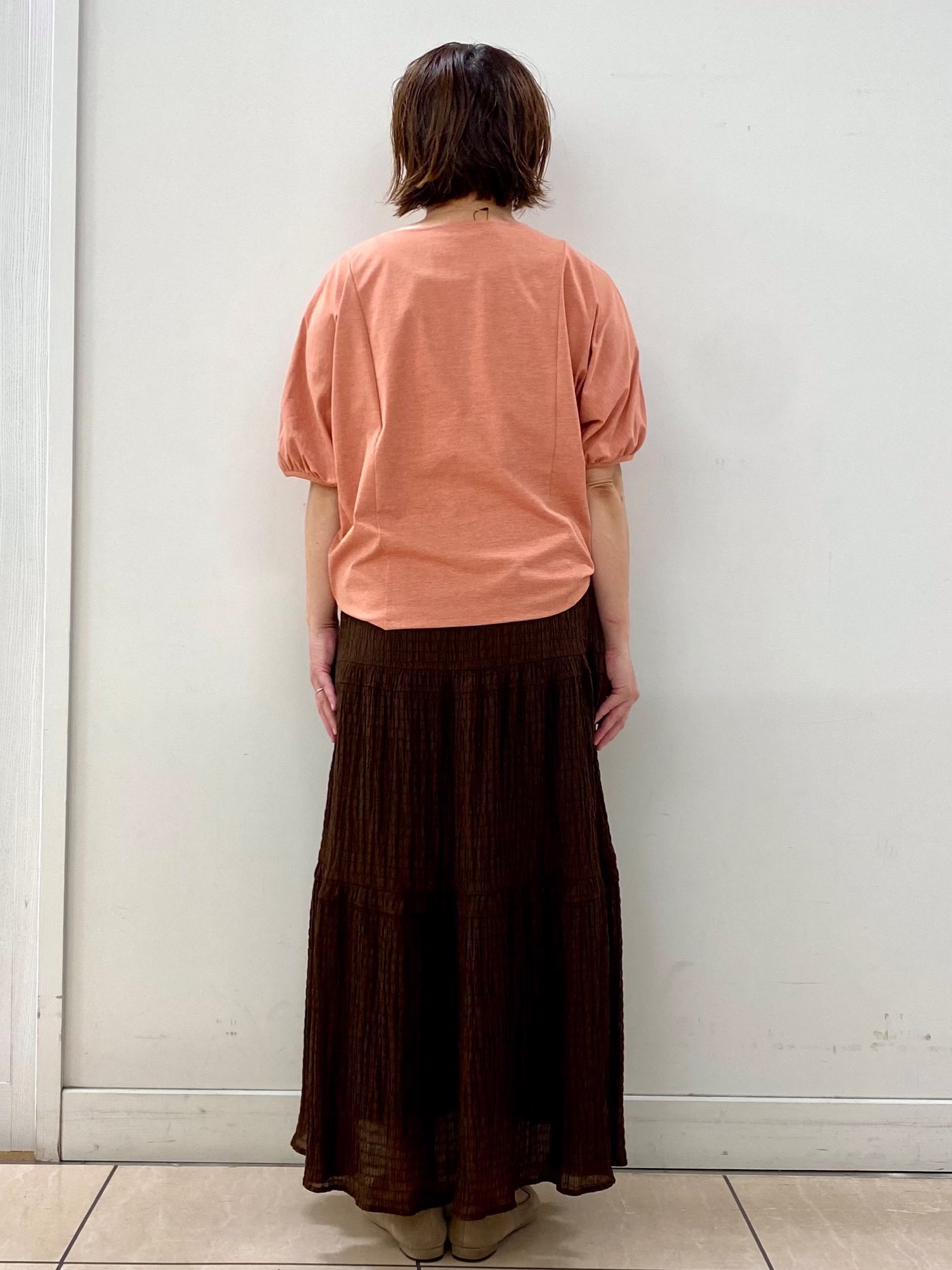ksmさんの「Reflect｜【UVカット／接触冷感／吸水速乾】ギャザースリーブカットソー」を使ったコーディネート