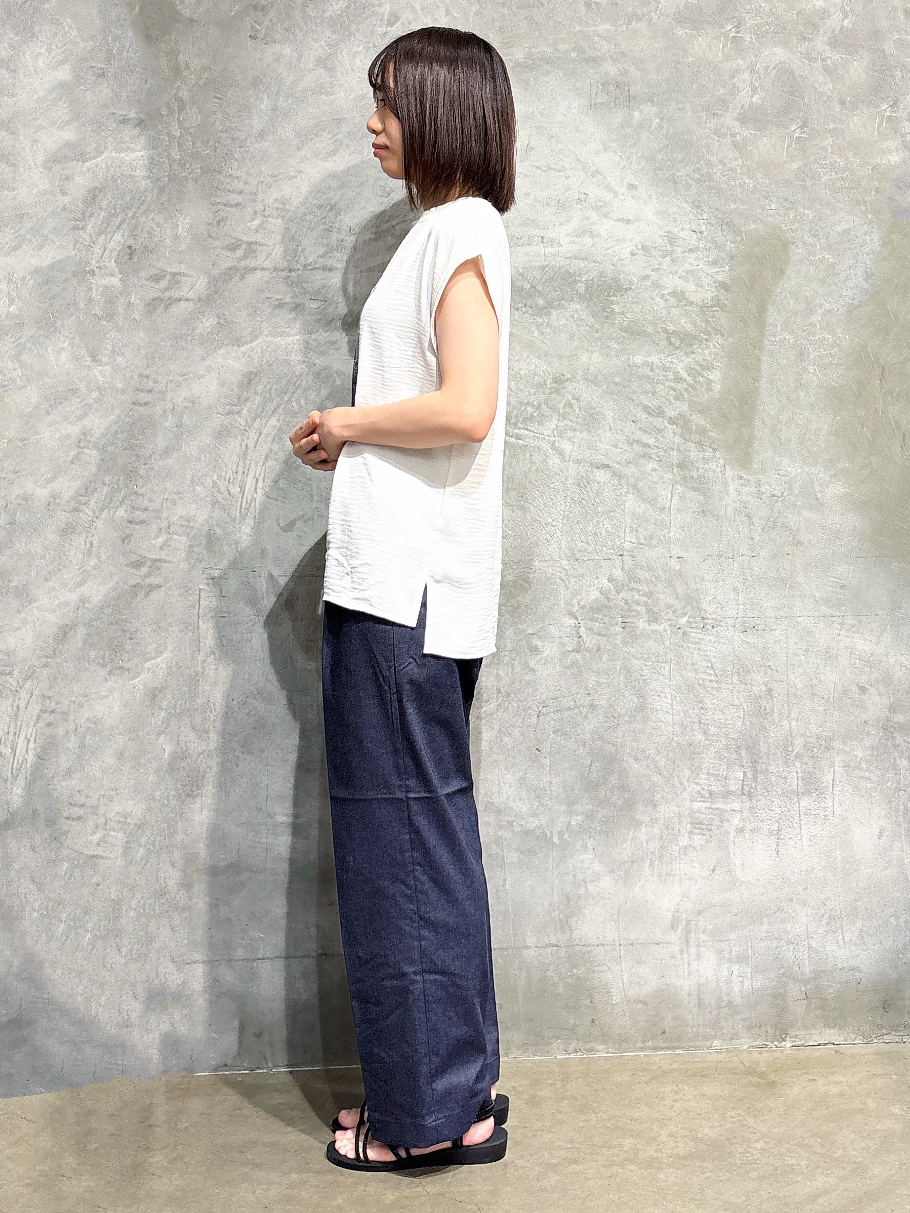 misaさんの「THE SHOP TK｜【ひんやりさらさら】軽やかに着られる プリントTシャツ」を使ったコーディネート
