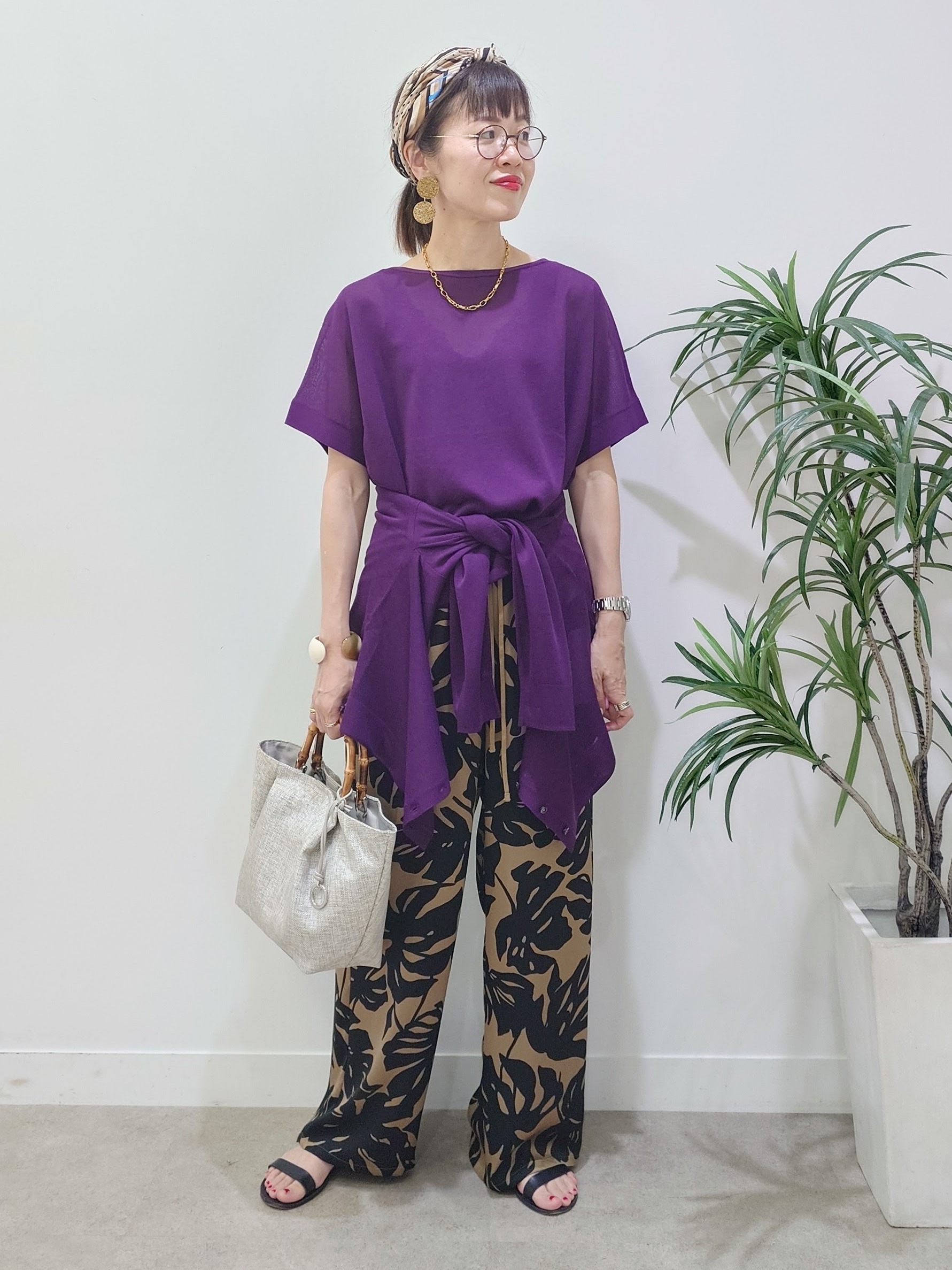 MUTSUKOさんの「UNTITLED｜バンブーハンドルトート」を使ったコーディネート