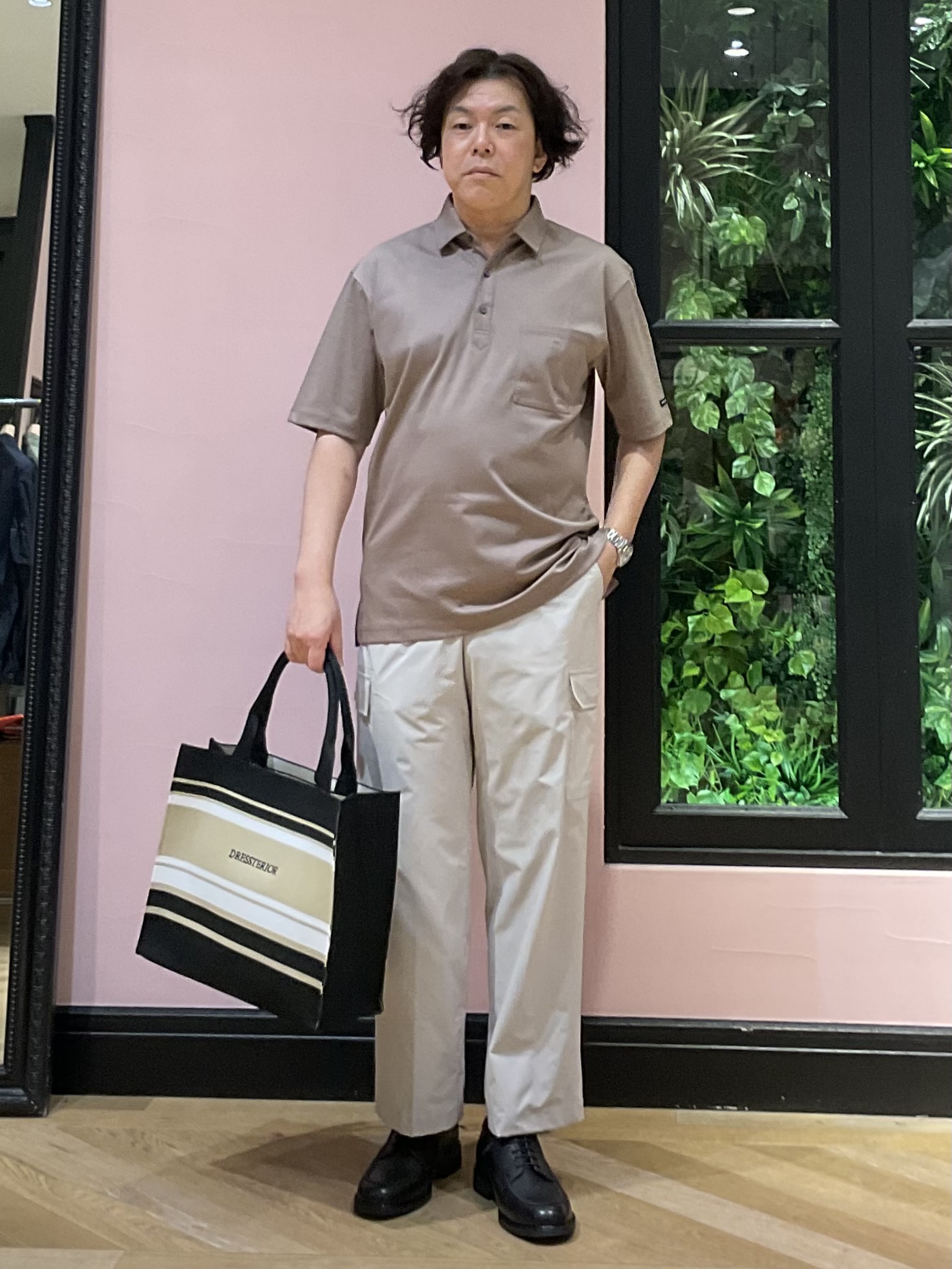 Nagaseさんの「DRESSTERIOR｜【接触冷感/抗菌防臭/消臭/Safari5月号掲載】ICE CLEAR COTTON オーバーフィッ」を使ったコーディネート