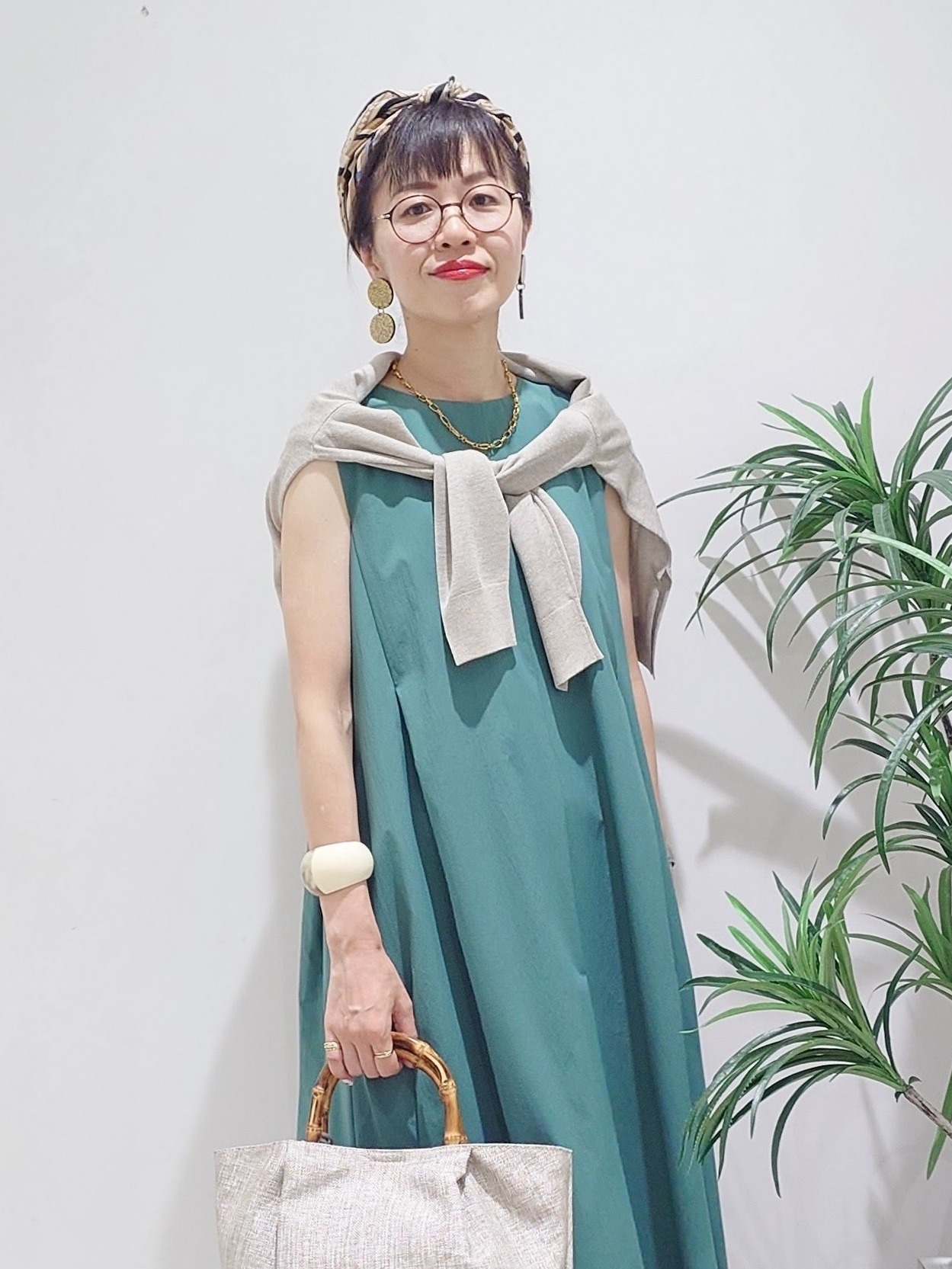 MUTSUKOさんの「UNTITLED｜バンブーハンドルトート」を使ったコーディネート