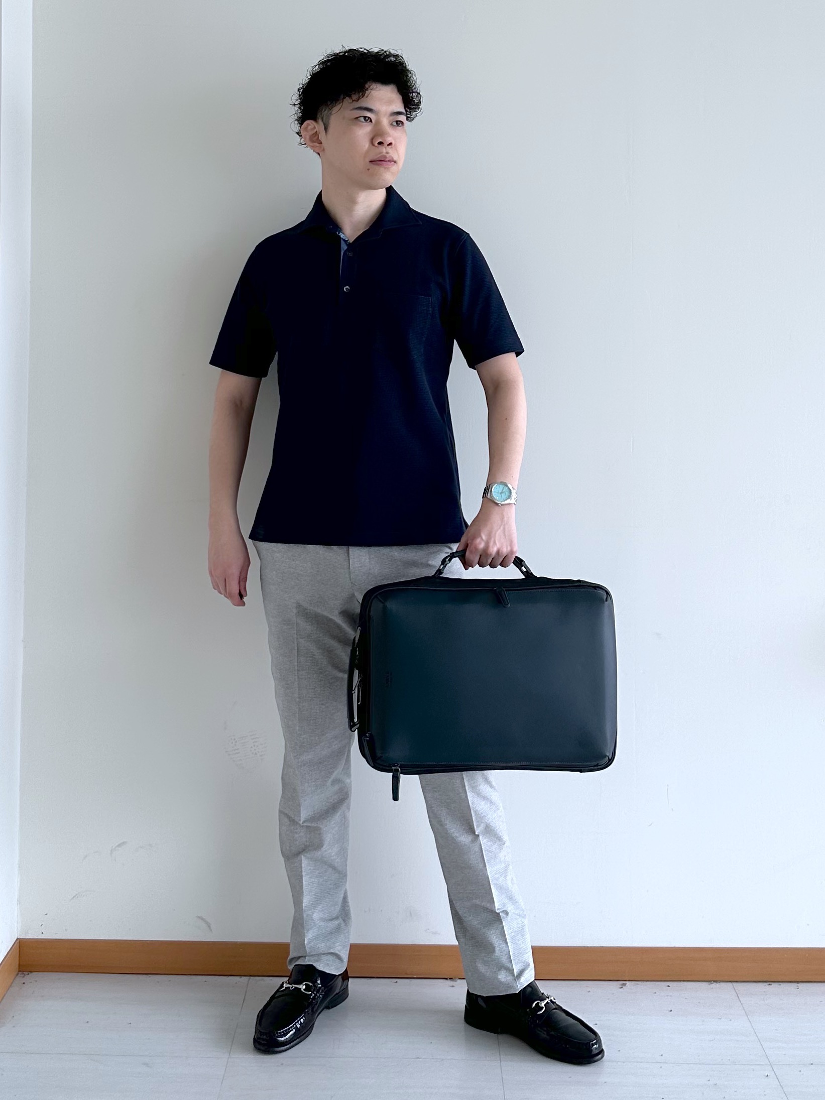 イッシーさんの「TAKEO KIKUCHI｜【抗菌防臭】ステイフレッシュ ポロシャツ」を使ったコーディネート