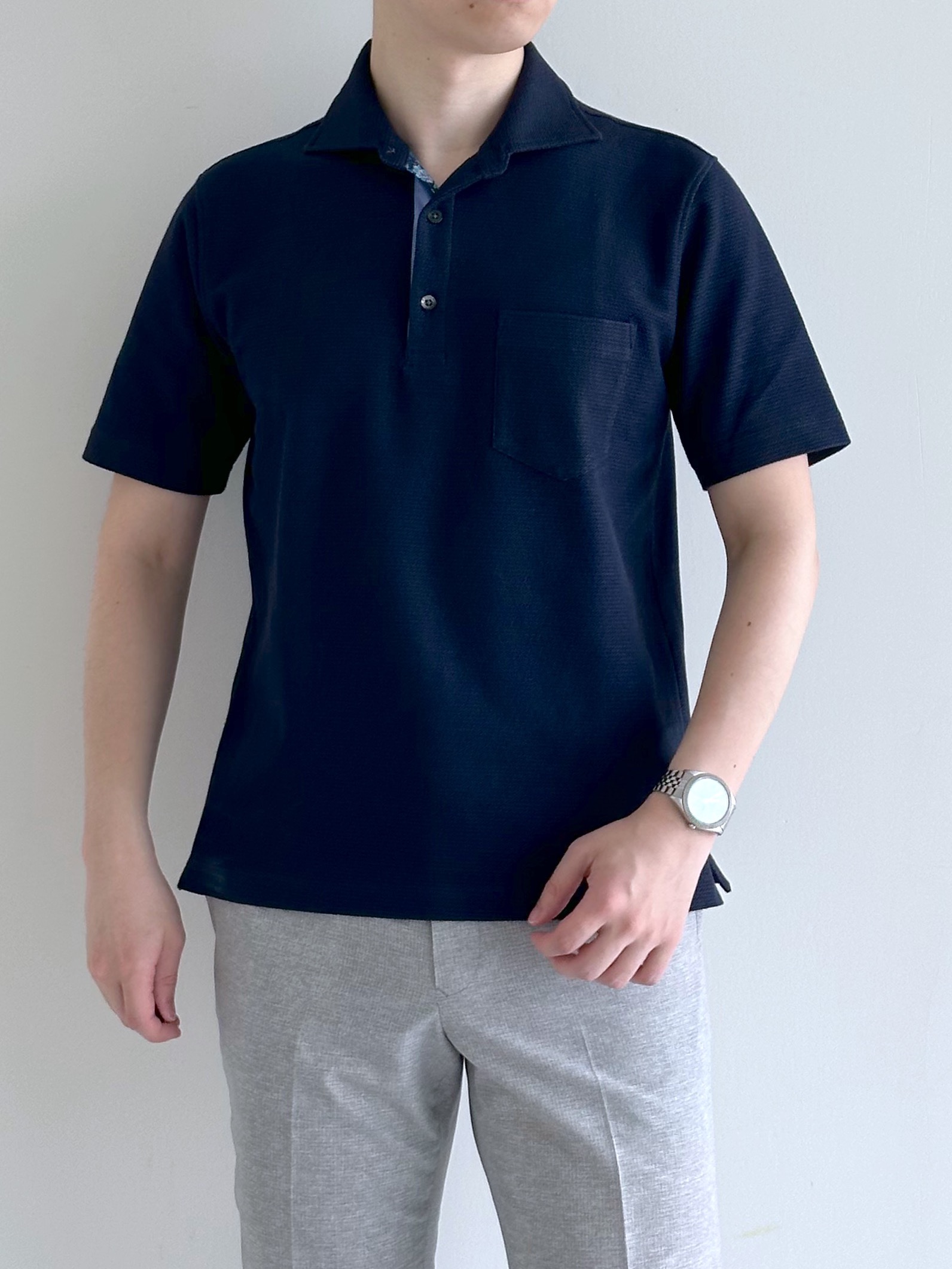 イッシーさんの「TAKEO KIKUCHI｜【抗菌防臭】ステイフレッシュ ポロシャツ」を使ったコーディネート