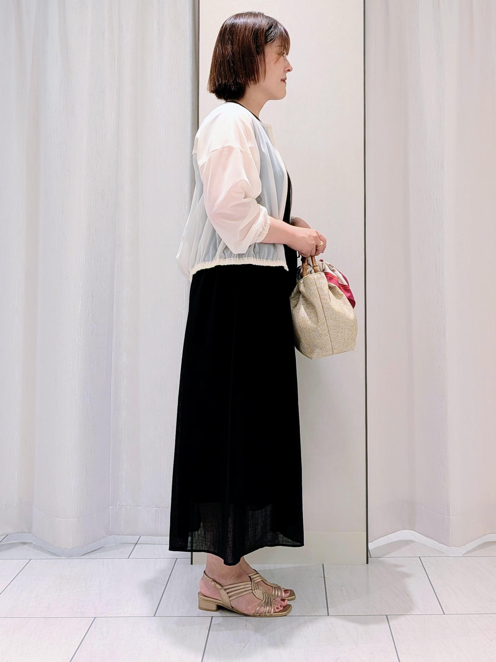 Onumaさんの「UNTITLED｜トリコットシアーブラウス」を使ったコーディネート