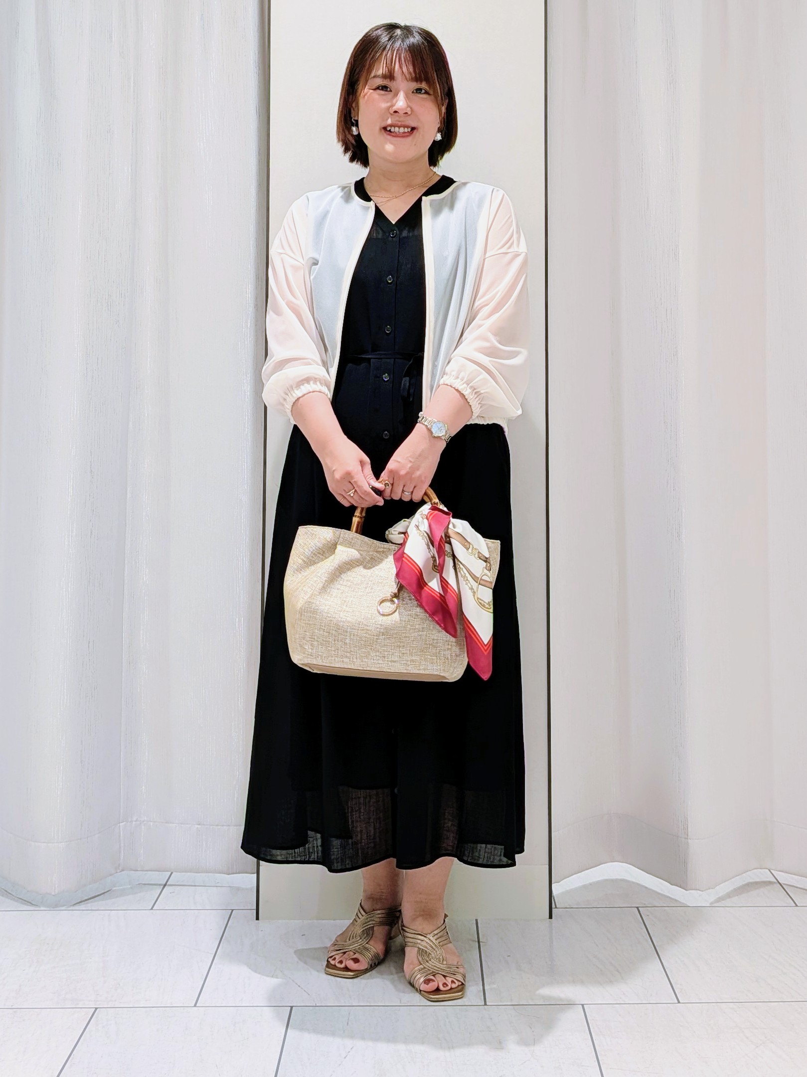 Onumaさんの「UNTITLED｜トリコットシアーブラウス」を使ったコーディネート