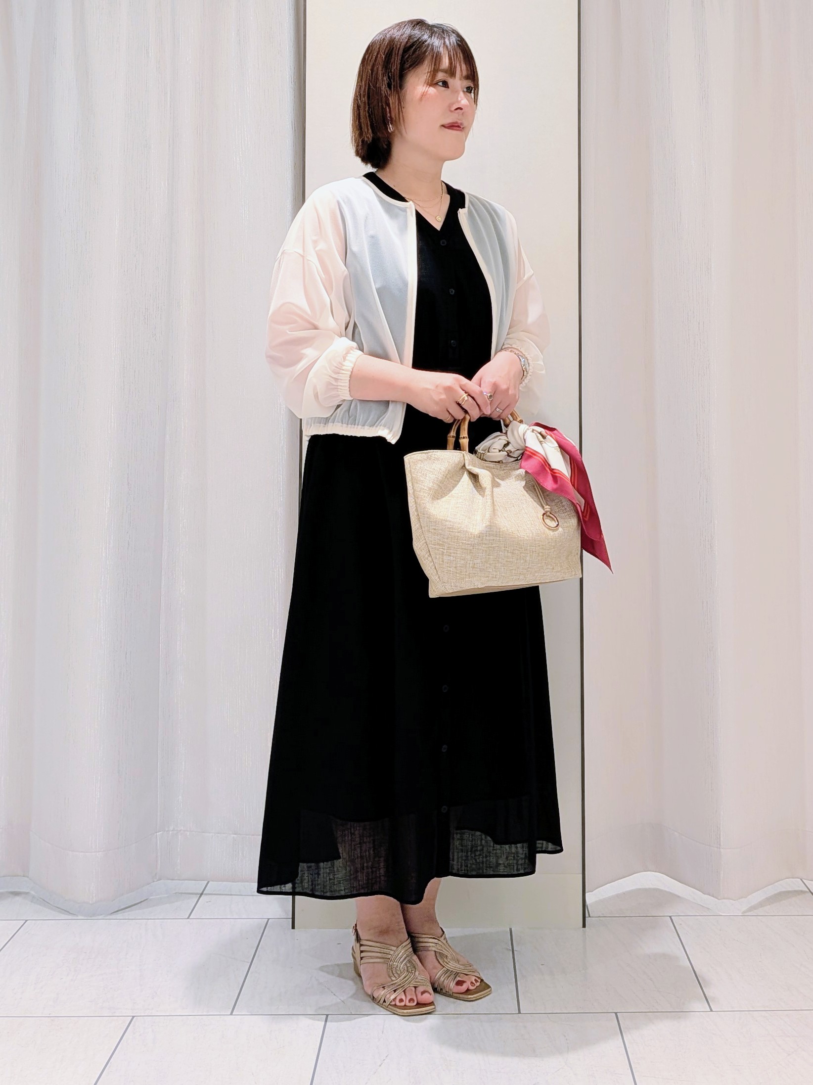 Onumaさんの「UNTITLED｜トリコットシアーブラウス」を使ったコーディネート