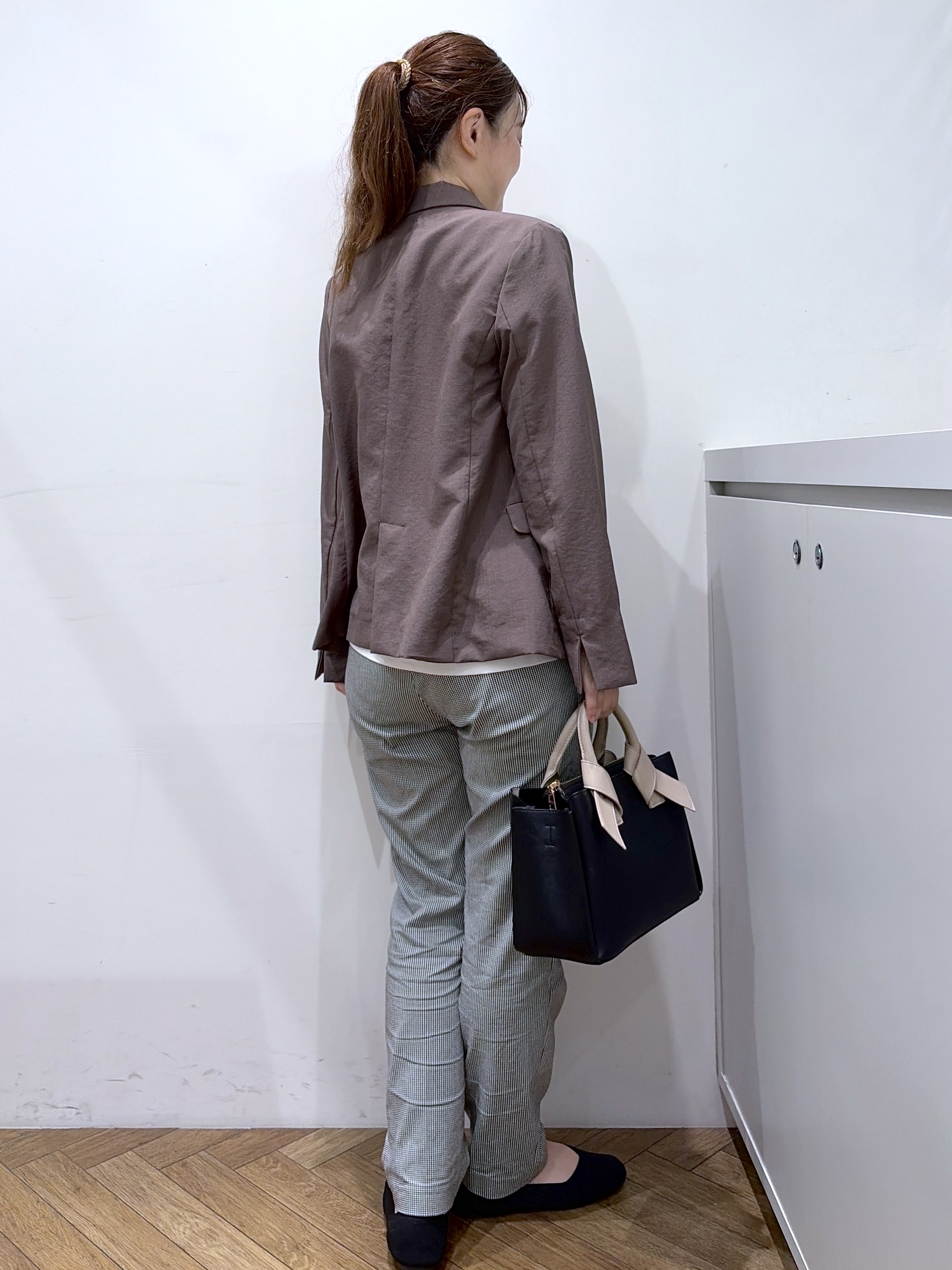 Junさんの「index｜《再入荷》ダブルブレストテーラードジャケット【接触冷感／吸水速乾／イージーアイロン／防シワ／洗濯機O」を使ったコーディネート