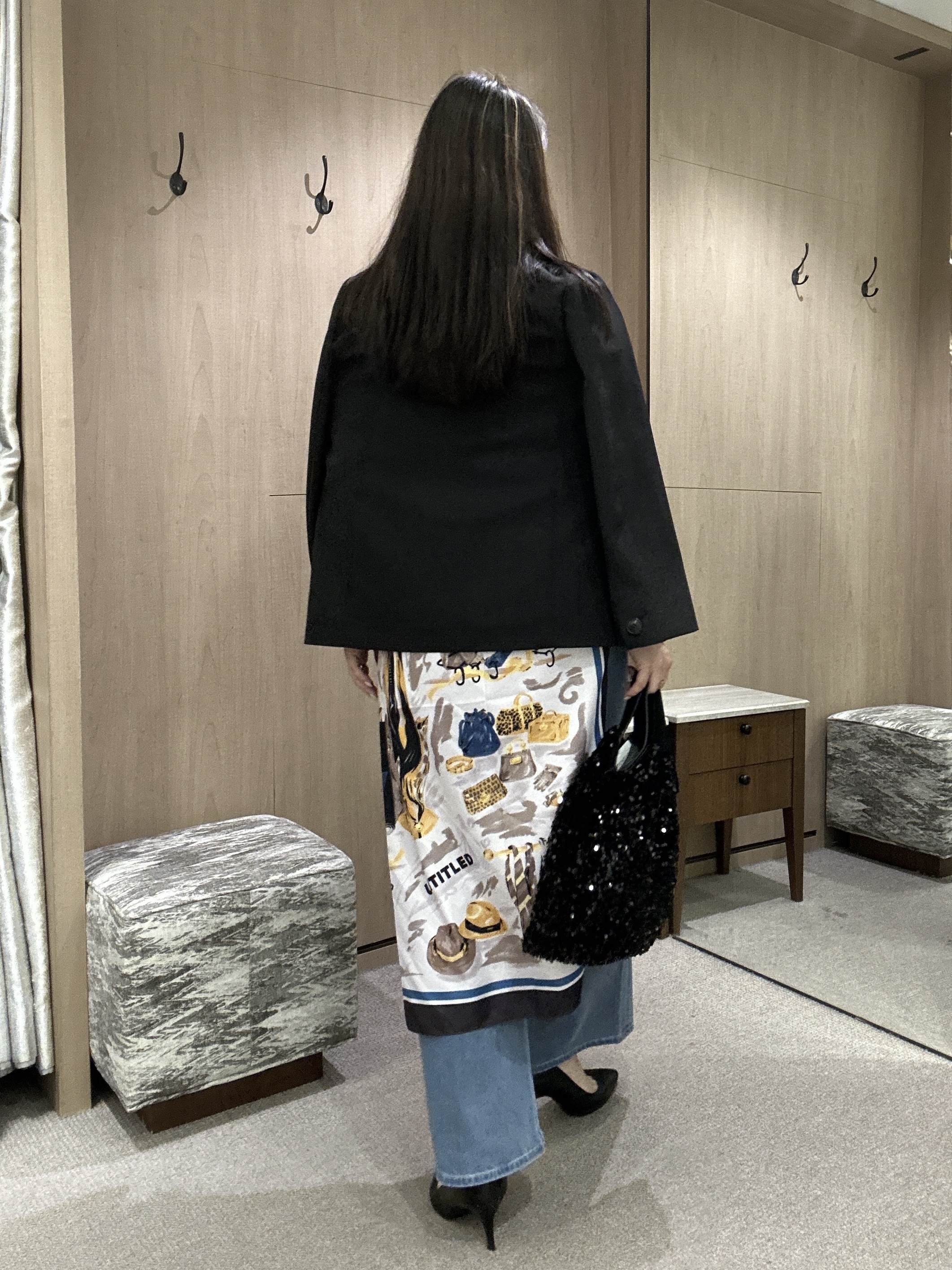 YURIさんの「UNTITLED｜【洗える/ゆったり】クルーネックドライニット」を使ったコーディネート