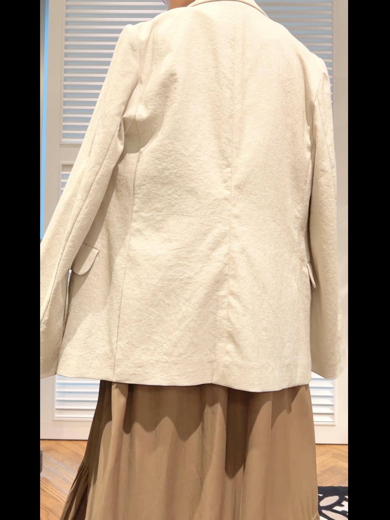 OCHIAIさんの「DRESSTERIOR｜【セットアップ可/吸水速乾/ウォッシャブル】リネンブレンドオックスダブルジャケット」を使ったコーディネート