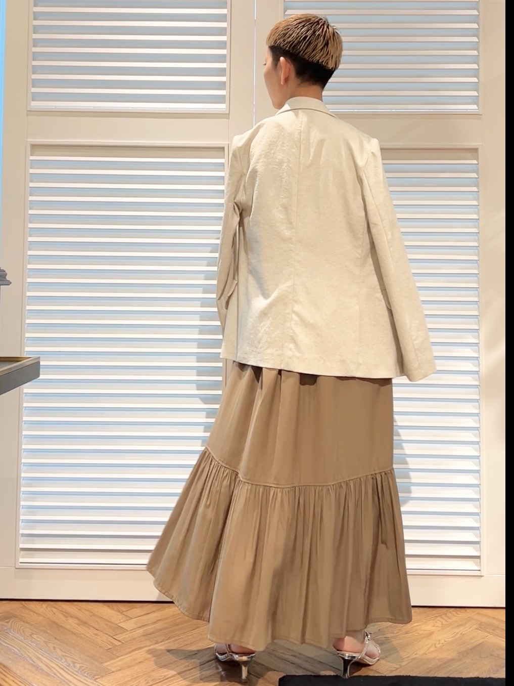 OCHIAIさんの「DRESSTERIOR｜【セットアップ可/吸水速乾/ウォッシャブル】リネンブレンドオックスダブルジャケット」を使ったコーディネート