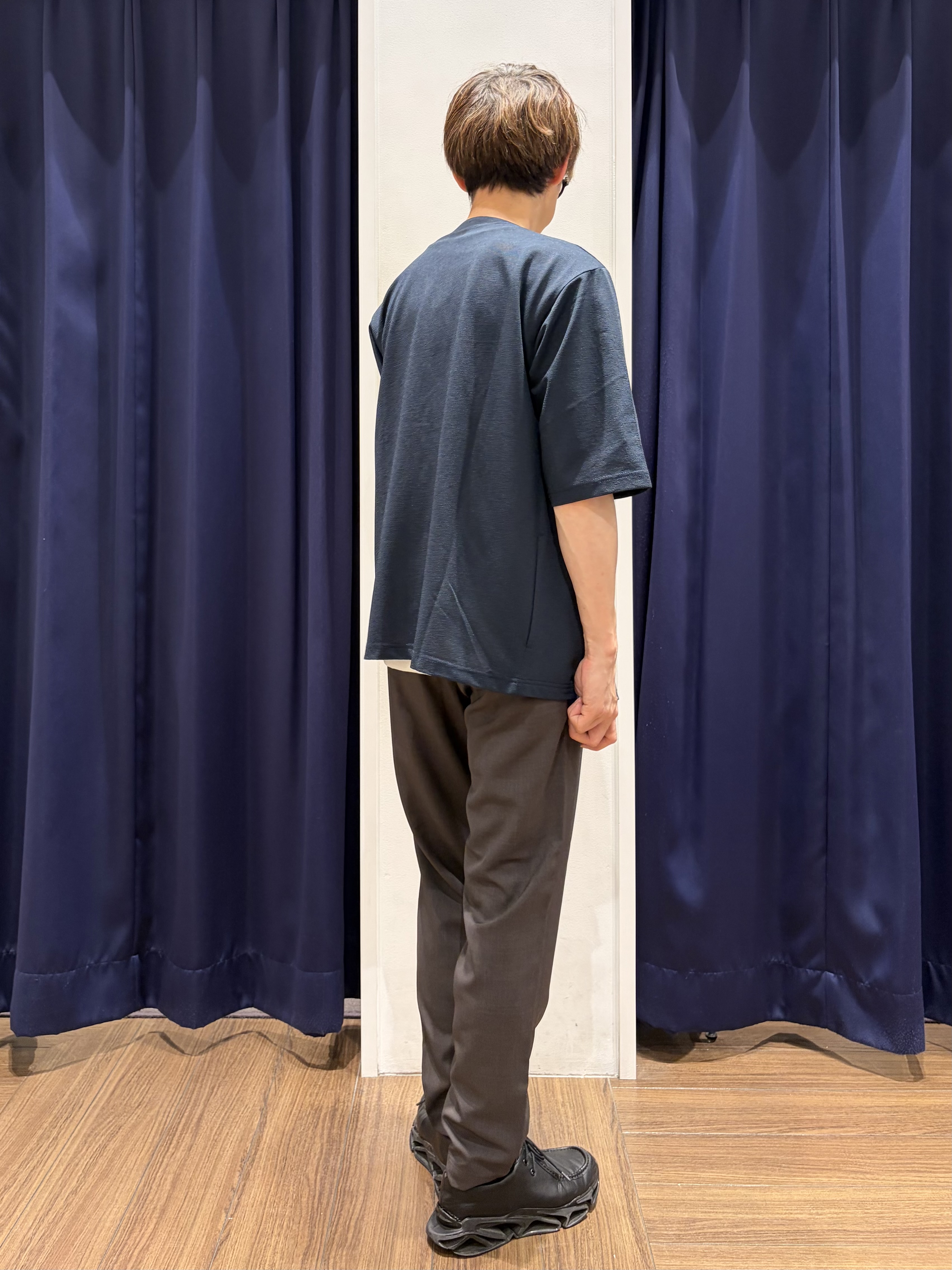 つーじーさんの「THE SHOP TK｜メッシュ五分袖カーディガン＋半袖Tシャツ セットアイテム 洗濯機OK」を使ったコーディネート