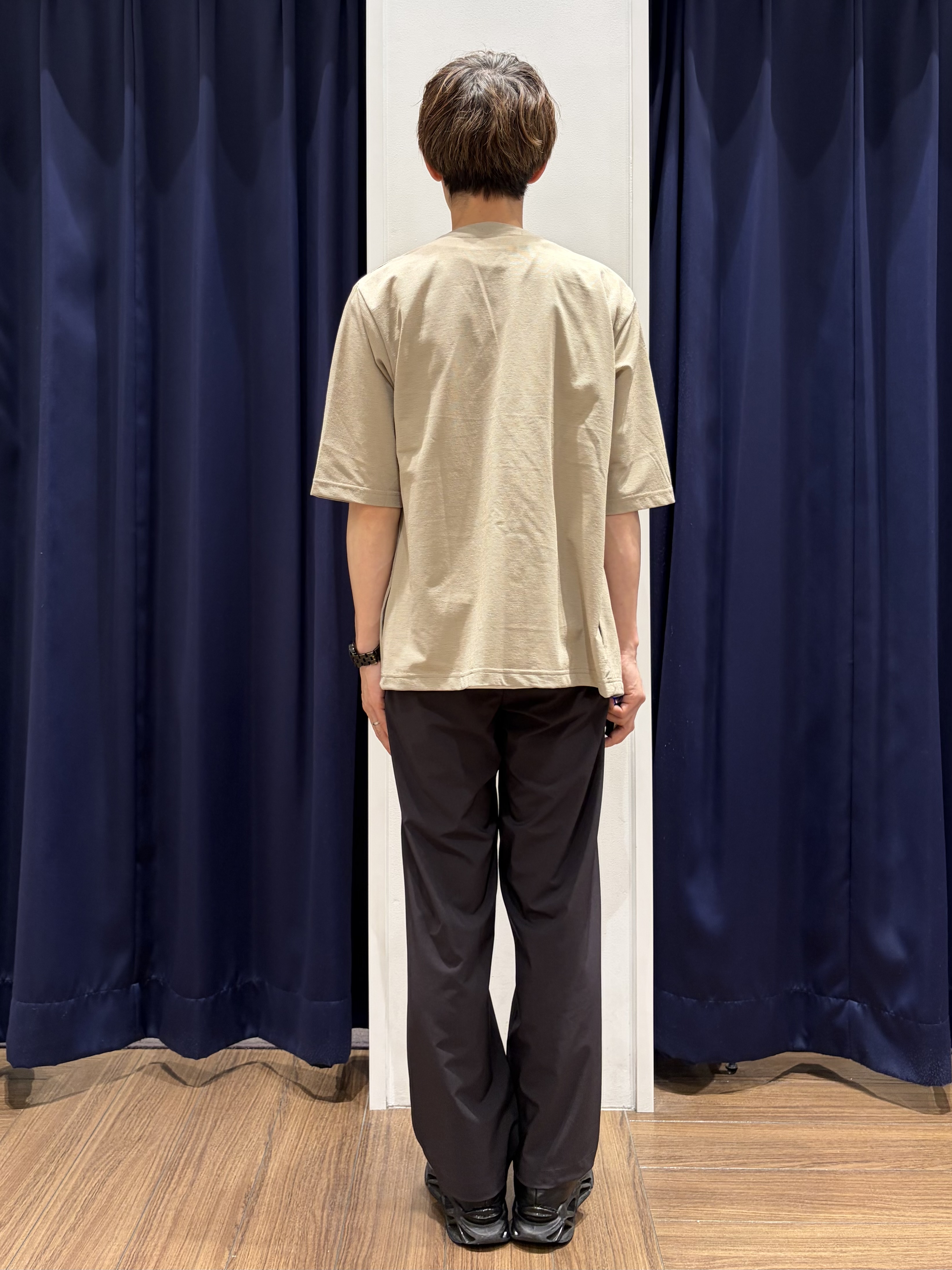 つーじーさんの「THE SHOP TK｜メッシュ五分袖カーディガン＋半袖Tシャツ セットアイテム 洗濯機OK」を使ったコーディネート