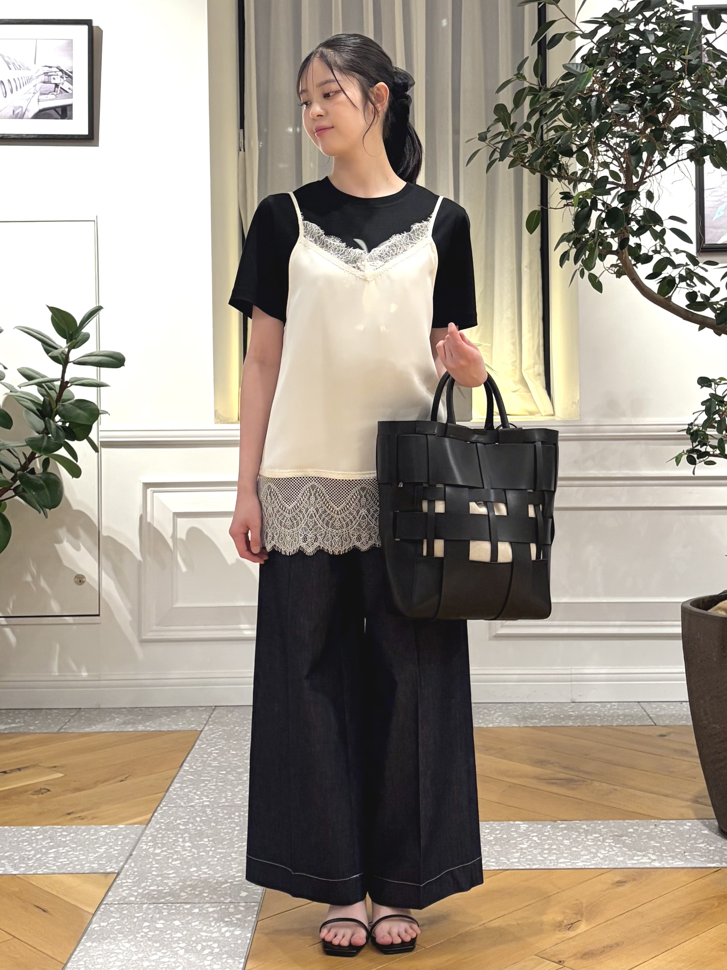 pupiさんの「DRESSTERIOR｜レースドッキングキャミソール」を使ったコーディネート