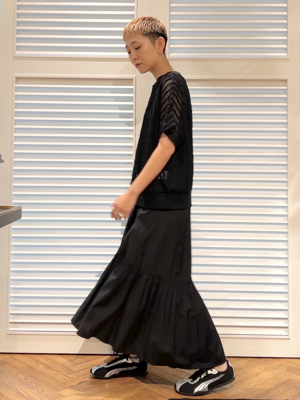 OCHIAIさんの「DRESSTERIOR｜シアーメッシュプルオーバー」を使ったコーディネート
