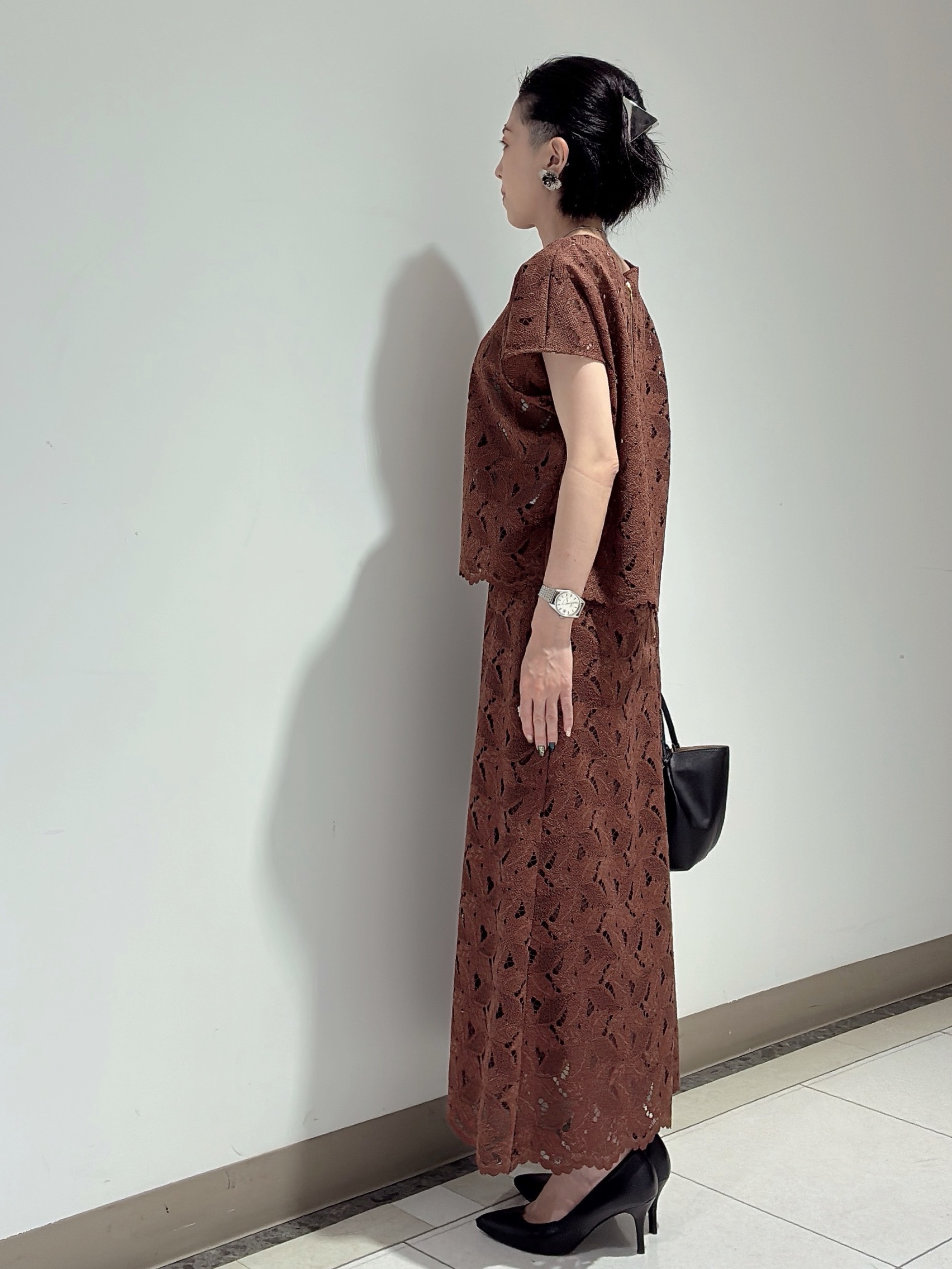 環さんの「UNTITLED｜トリコットシアーブラウス」を使ったコーディネート