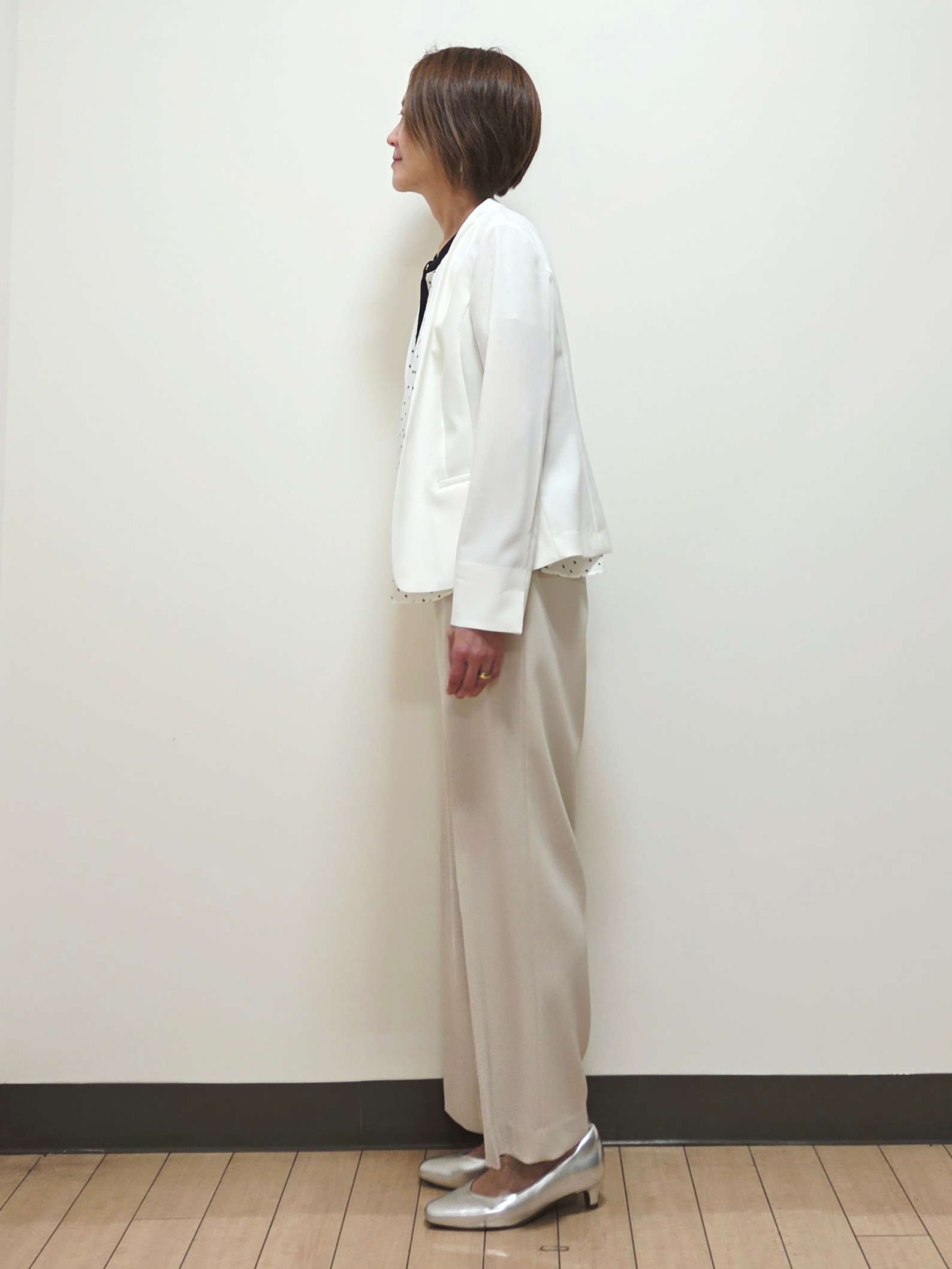 yuuさんの「Reflect｜【吸水速乾／セットアップ可】ノーカラージャケット」を使ったコーディネート