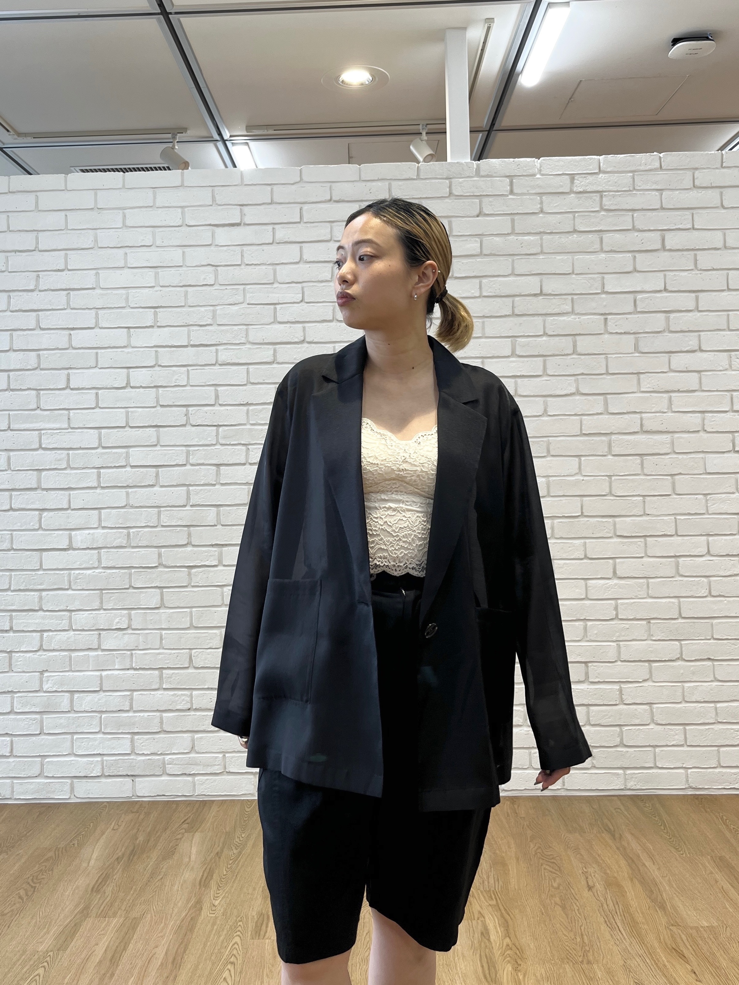 Harukaさんの「INDIVI｜シアーシャツジャケット【接触冷感】」を使ったコーディネート
