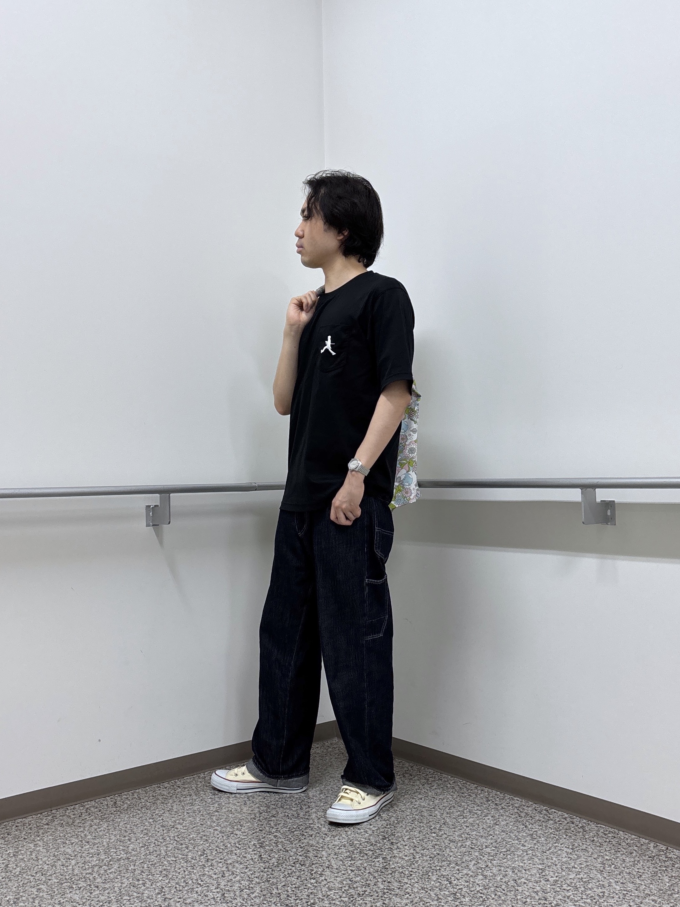 KEIさんの「TAKEO KIKUCHI｜【BOWLER HAT LABEL】ビリケンさんプリント 半袖シャツ」を使ったコーディネート