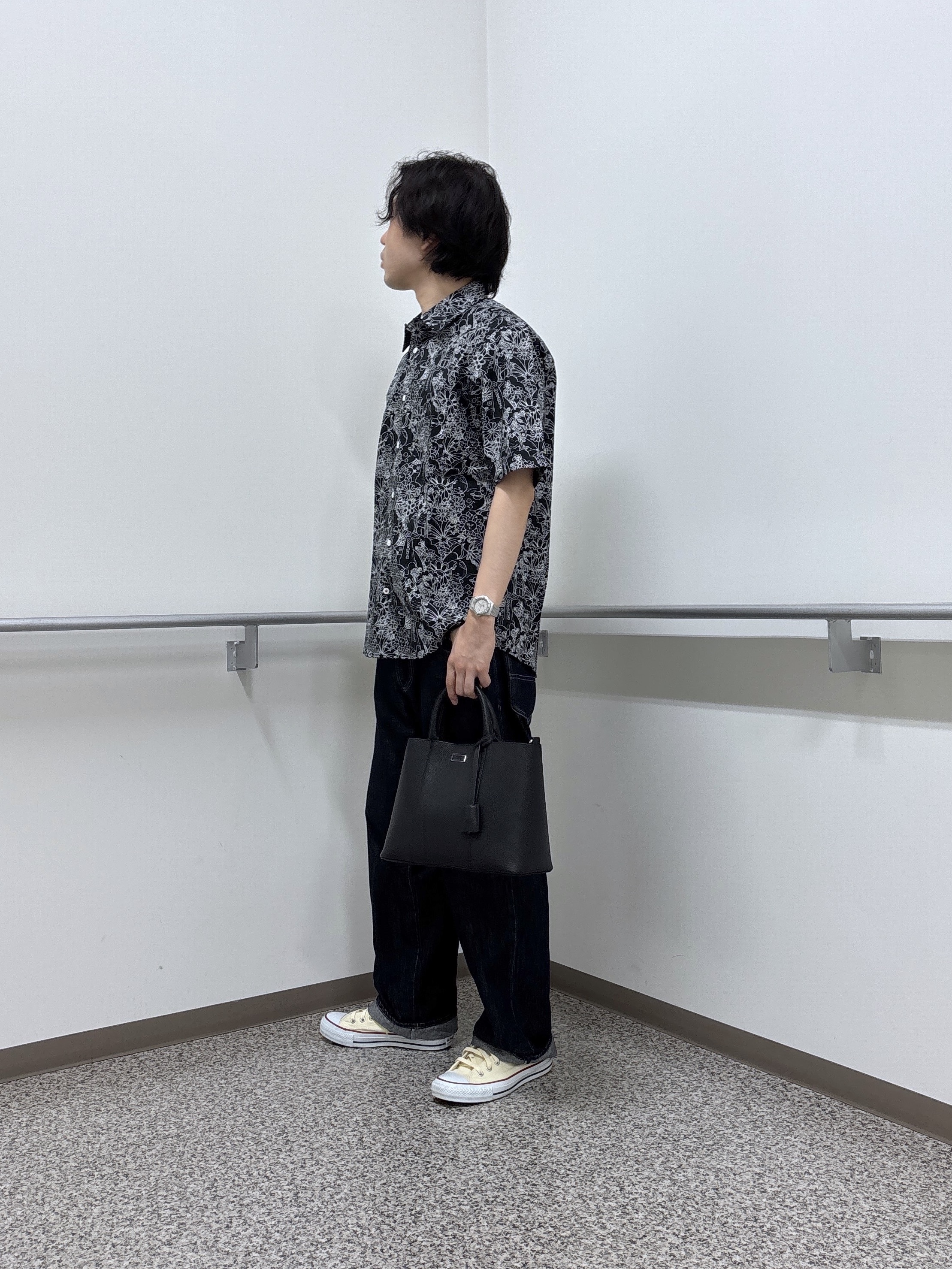 KEIさんの「TAKEO KIKUCHI｜【BOWLER HAT LABEL】ビリケンさんプリント 半袖シャツ」を使ったコーディネート