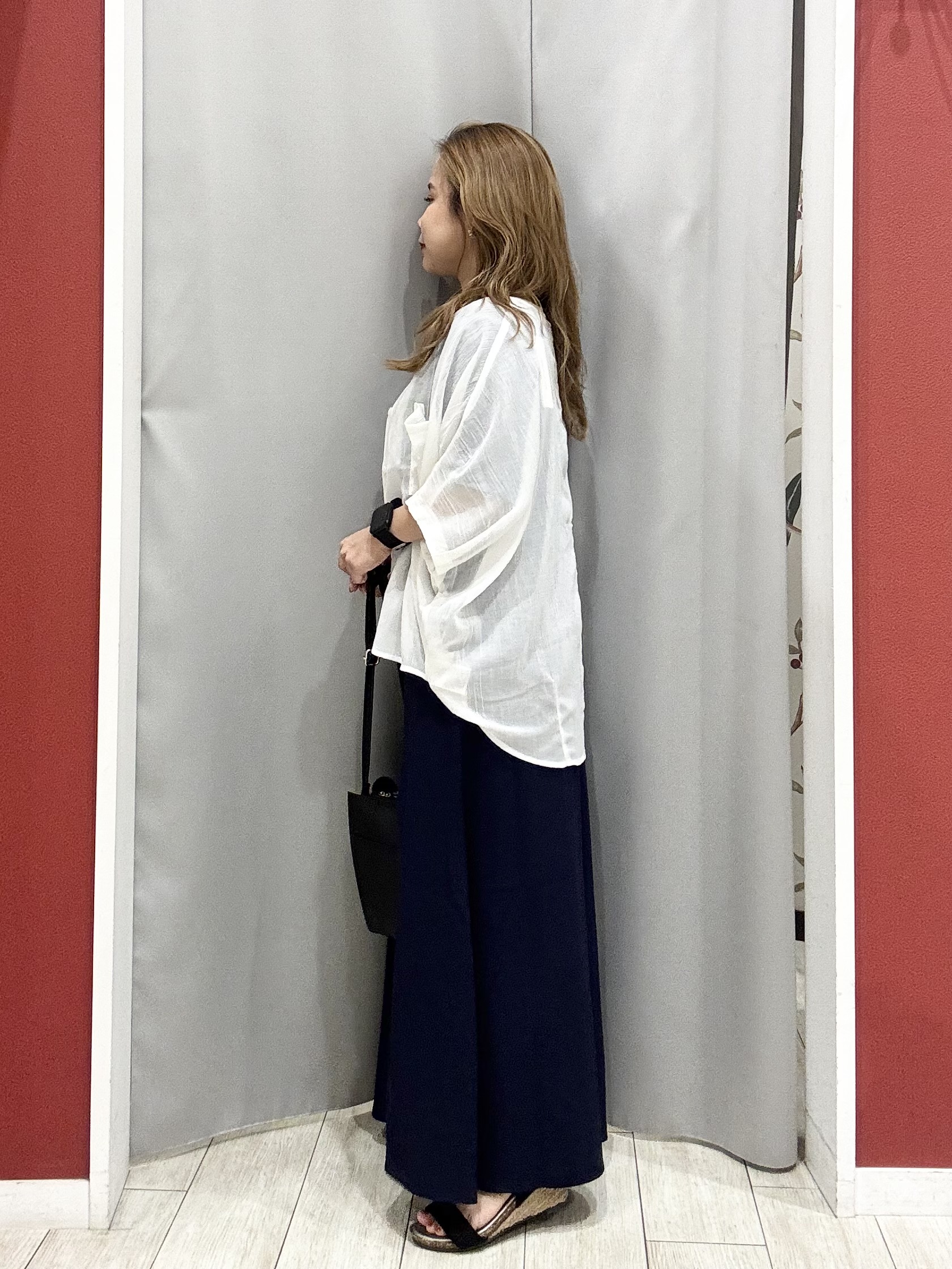 shioさんの「SHOO･LA･RUE｜【洗濯機可】ナチュラルな風合いが魅力 シアードルマンブラウス」を使ったコーディネート