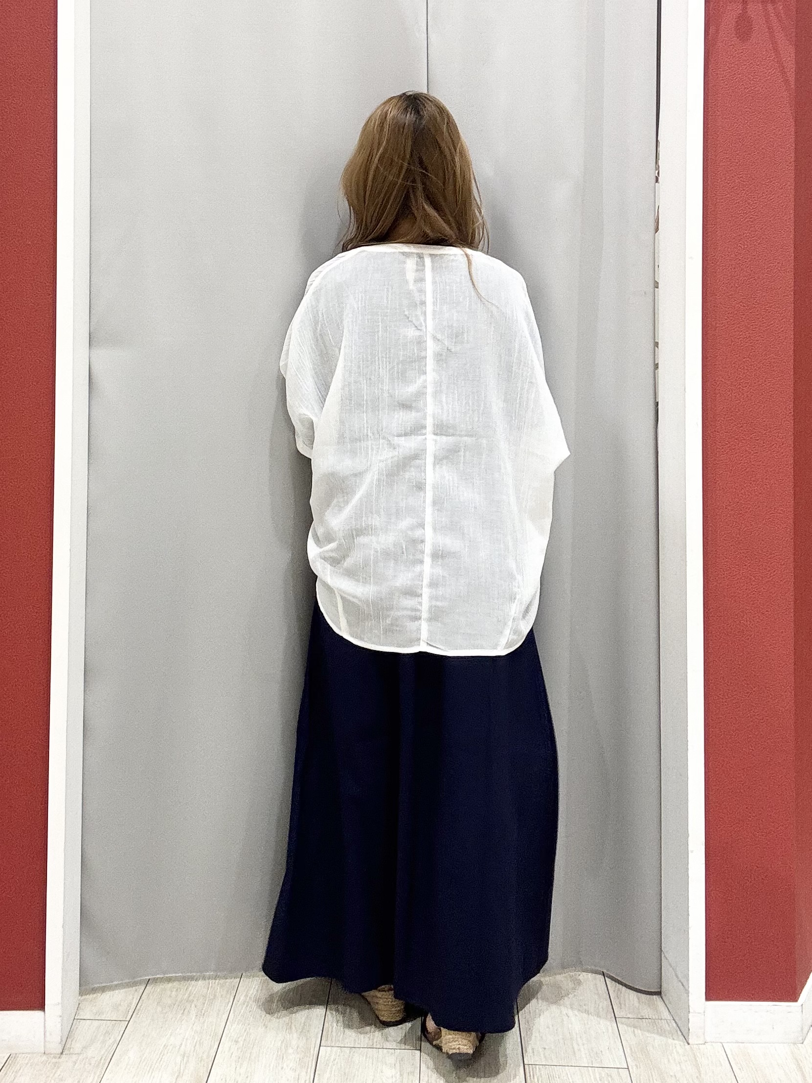 shioさんの「SHOO･LA･RUE｜【洗濯機可】ナチュラルな風合いが魅力 シアードルマンブラウス」を使ったコーディネート