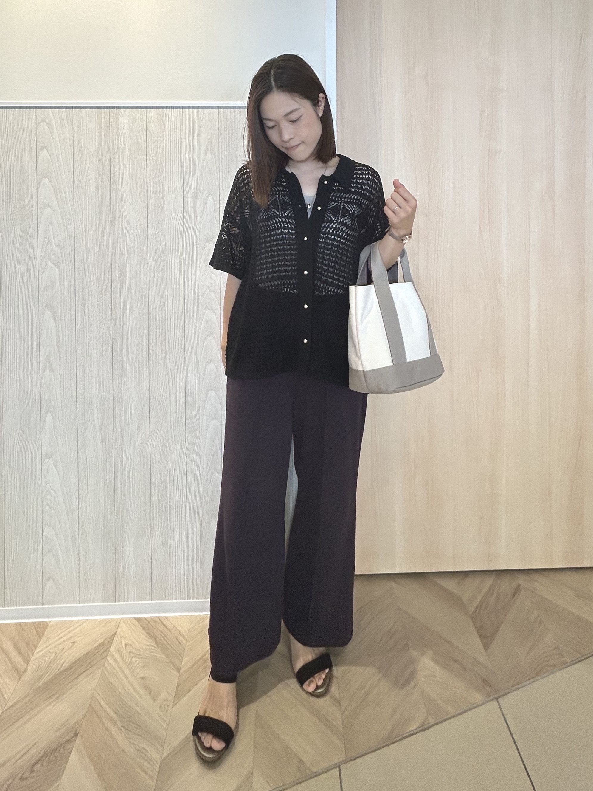 tomoさんの「SHOO･LA･RUE｜レースニットカーディガン」を使ったコーディネート