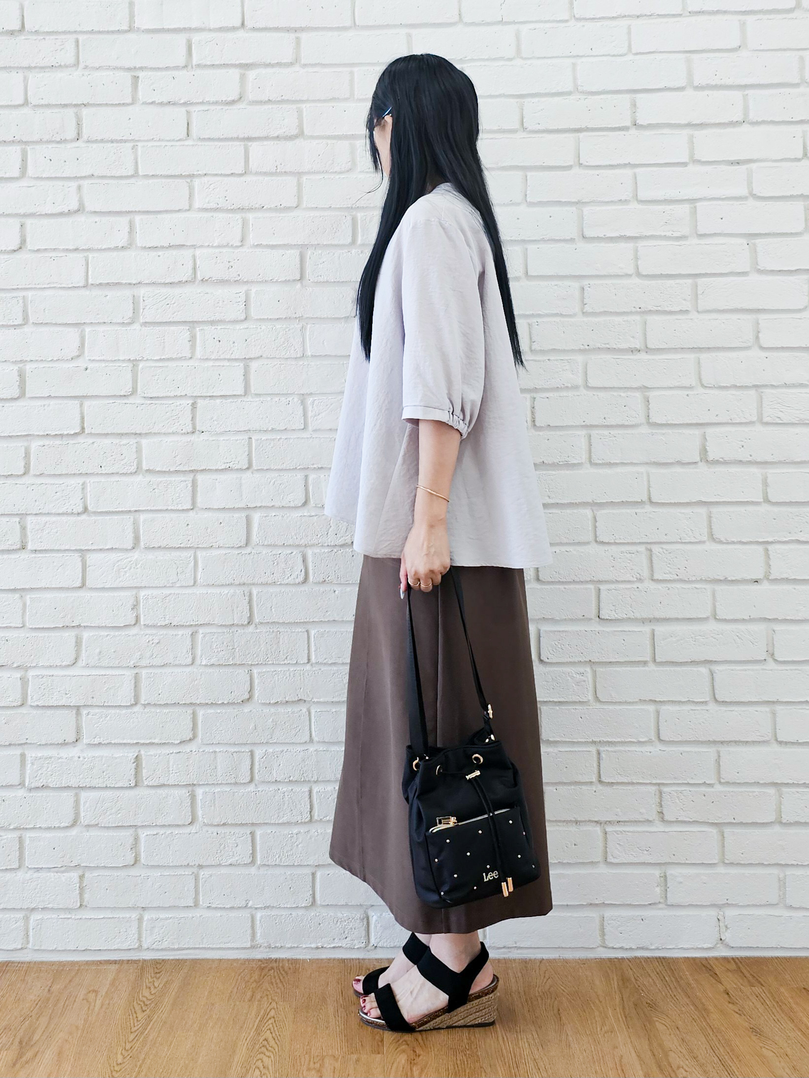 ゆゆさんの「SHOO･LA･RUE｜ツイル調ストレッチベイカースカート」を使ったコーディネート