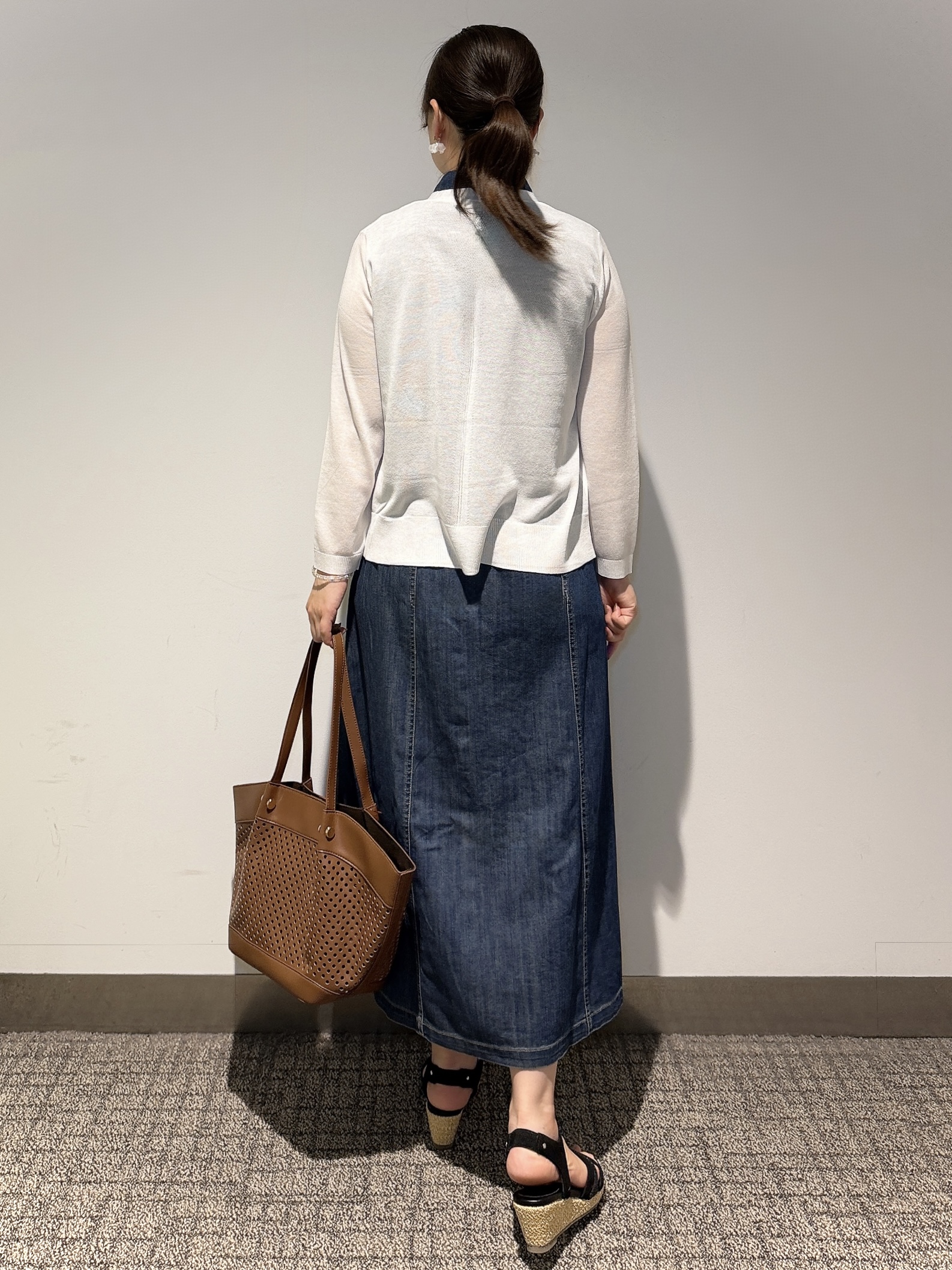 みーさんの「grove｜高評価！【接触冷感／UVカットetc】ベーシックショートカーディガン」を使ったコーディネート