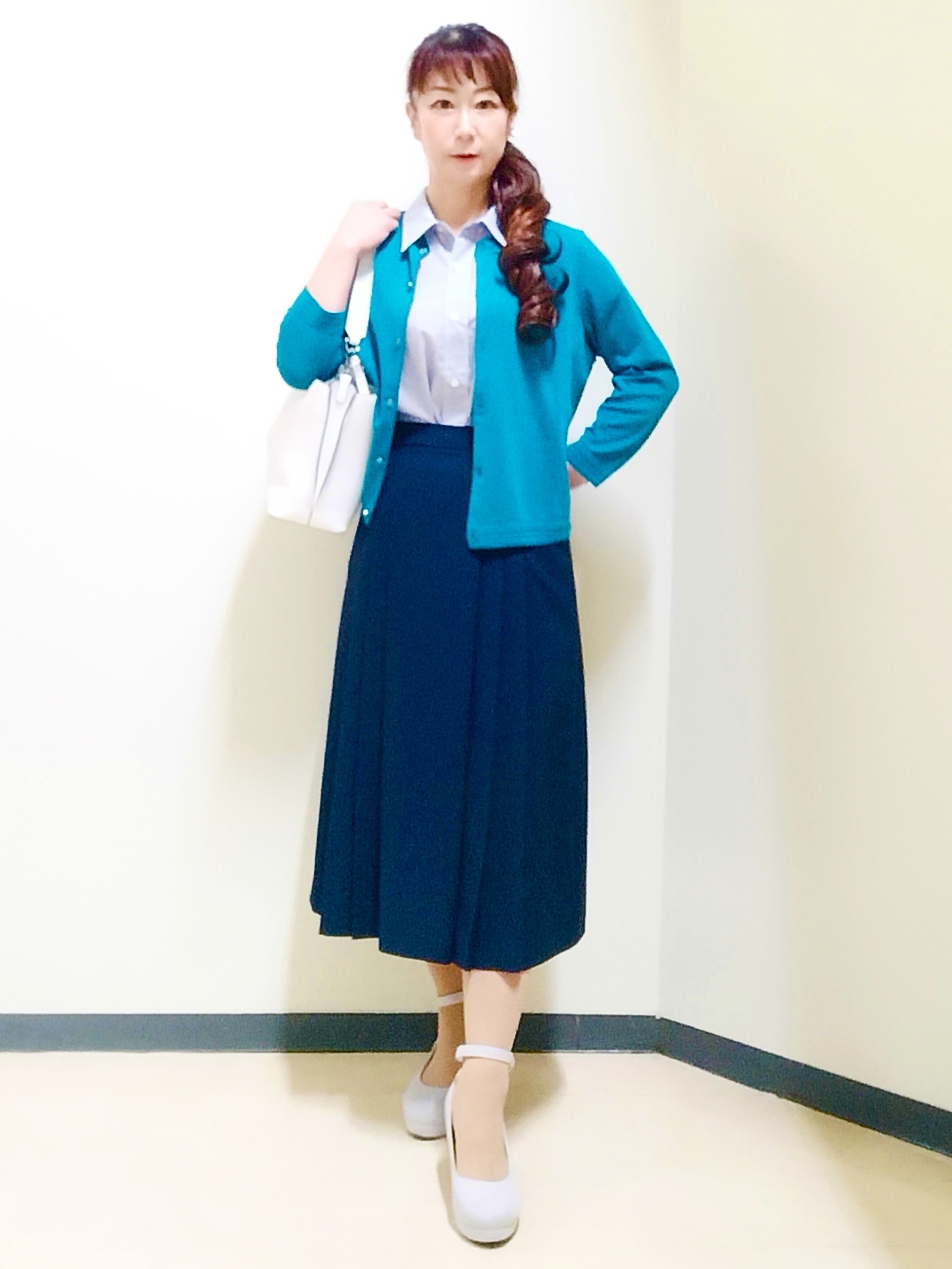 花さんの「Reflect｜七分袖ニットカーディガン」を使ったコーディネート