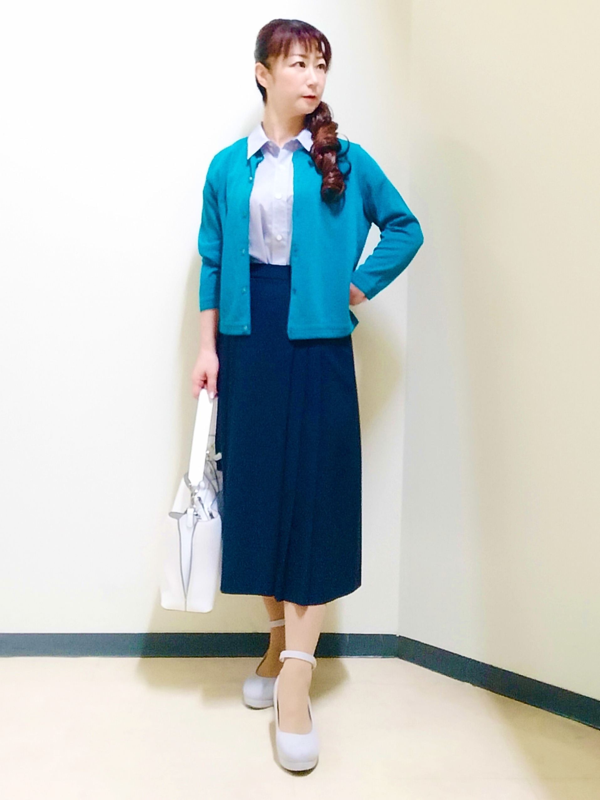 花さんの「Reflect｜七分袖ニットカーディガン」を使ったコーディネート