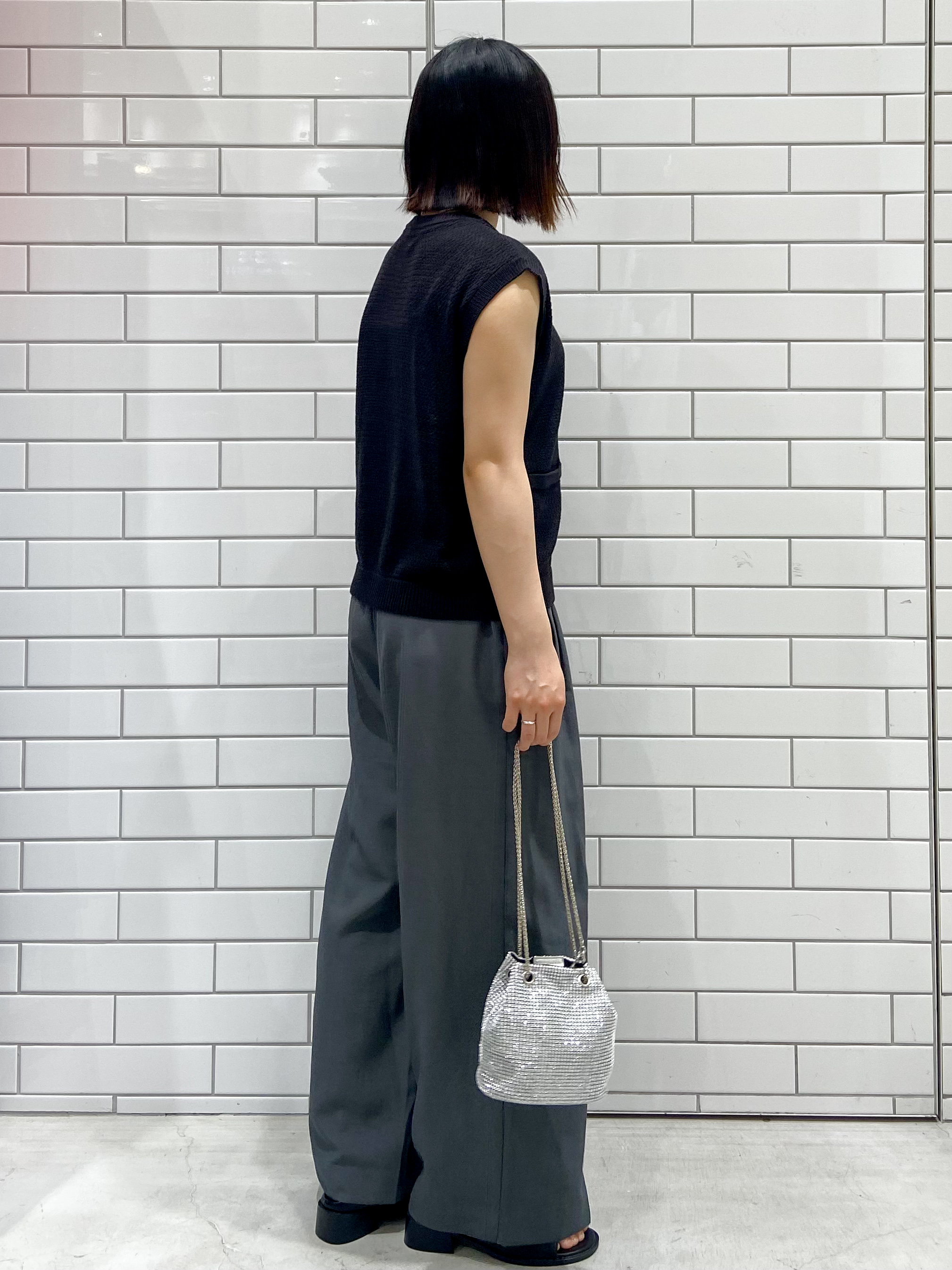 kimiさんの「OPAQUE.CLIP｜メッシュニットベスト【洗濯機OK】」を使ったコーディネート