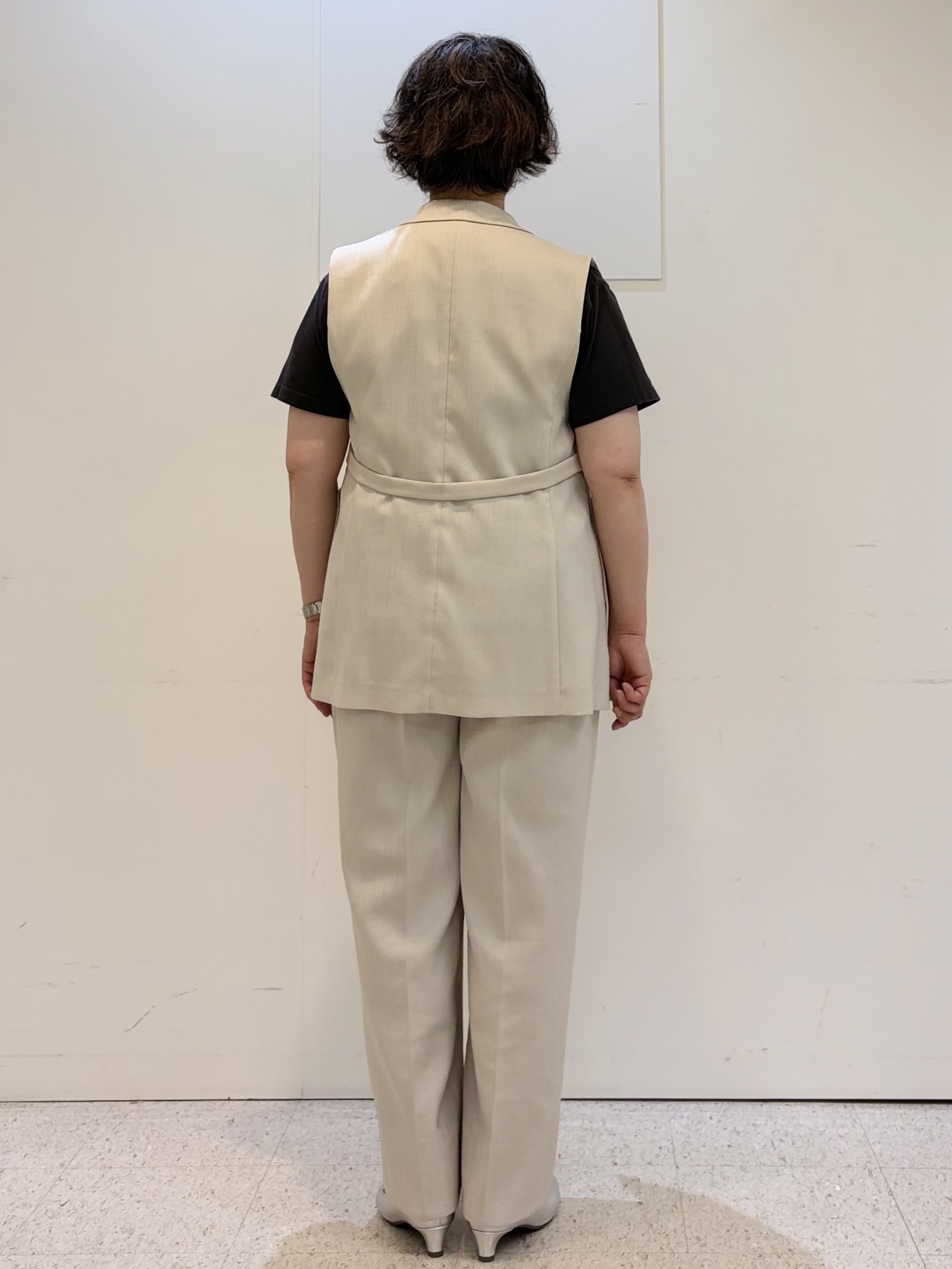 ヤスコさんの「Reflect｜【セットアップ可】リネンライクジレ」を使ったコーディネート