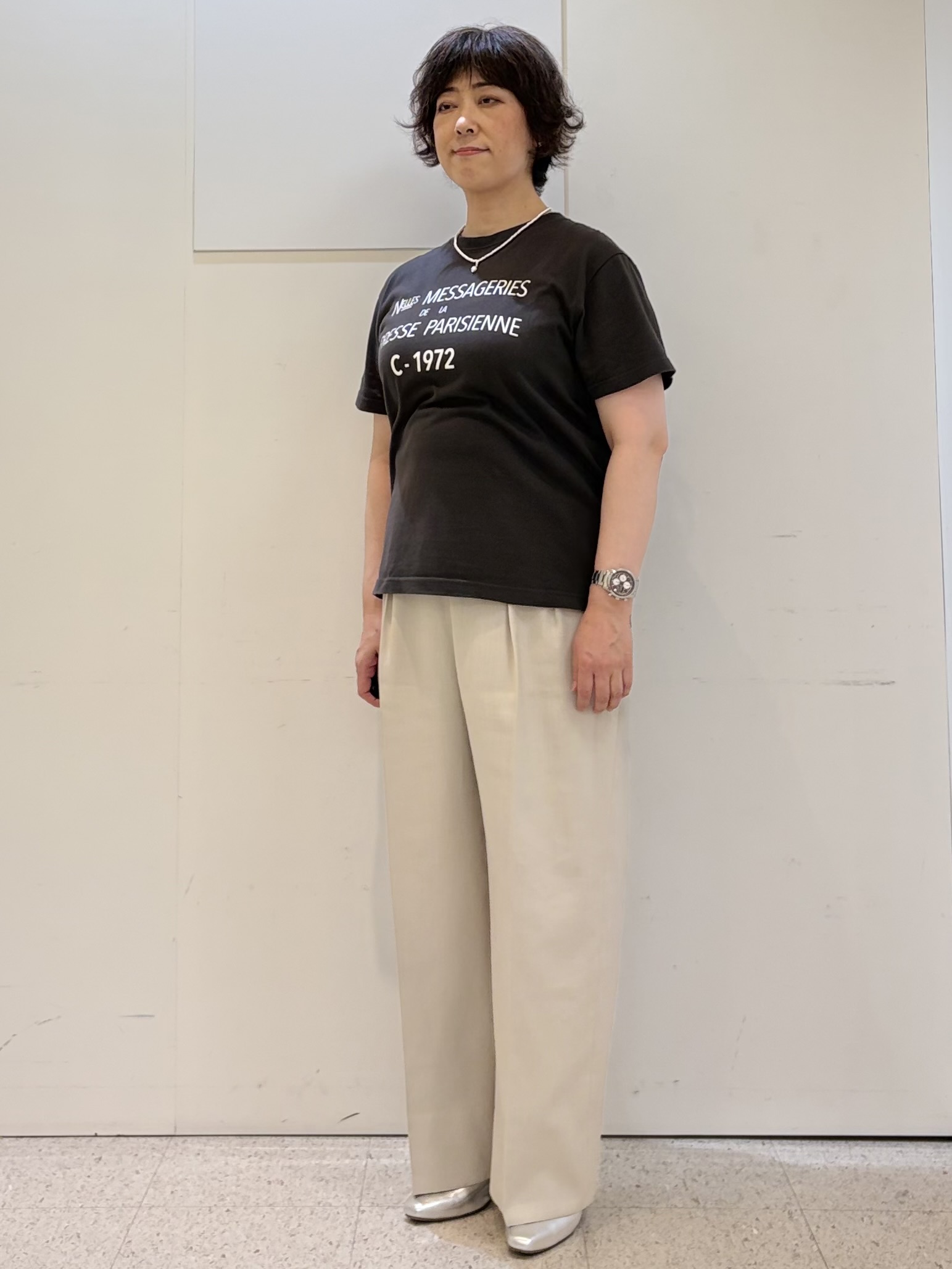 ヤスコさんの「Reflect｜【REGENCY WORKS／Reflect別注カラーあり】ロゴTシャツ」を使ったコーディネート