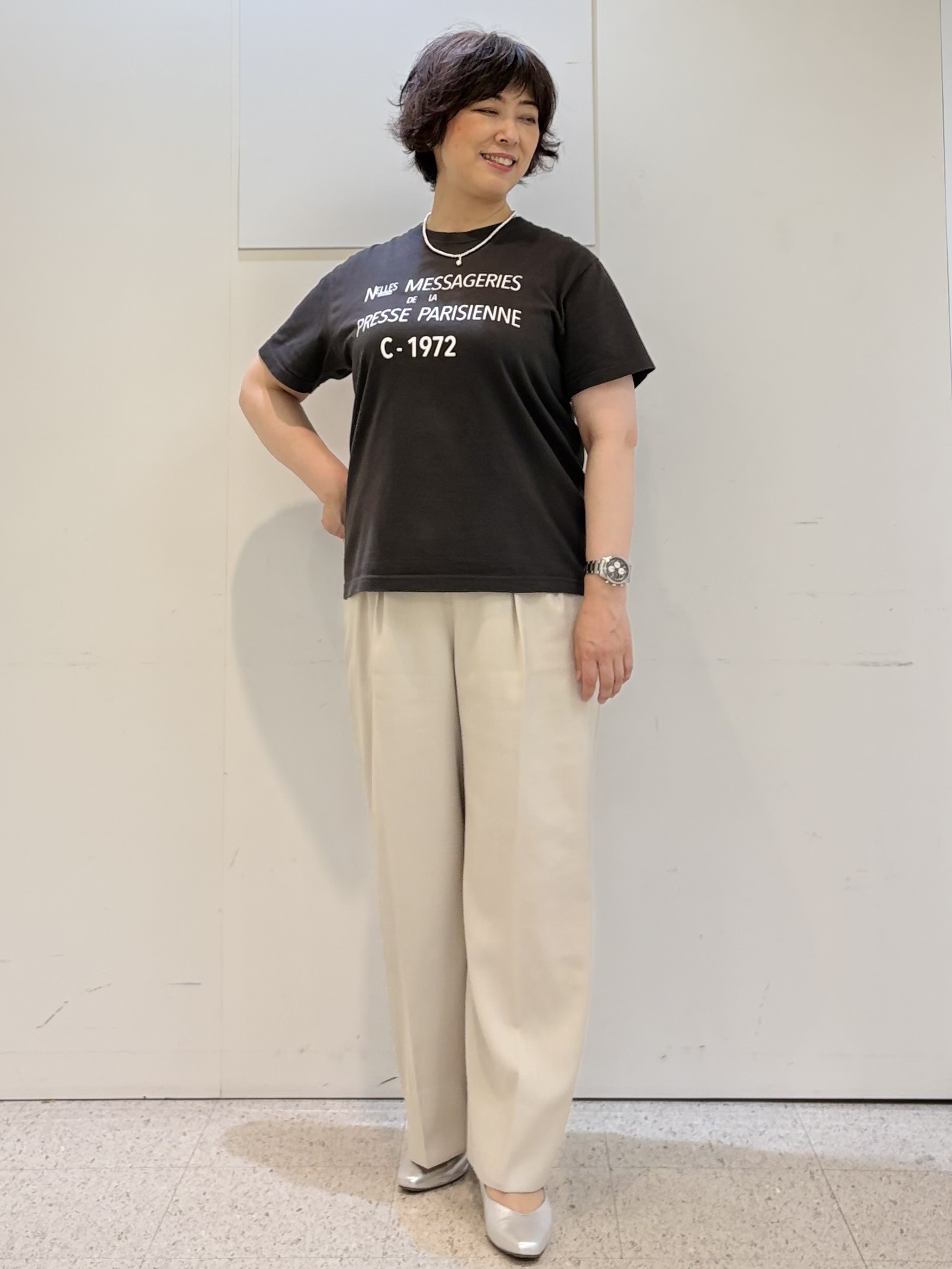 ヤスコさんの「Reflect｜【REGENCY WORKS／Reflect別注カラーあり】ロゴTシャツ」を使ったコーディネート