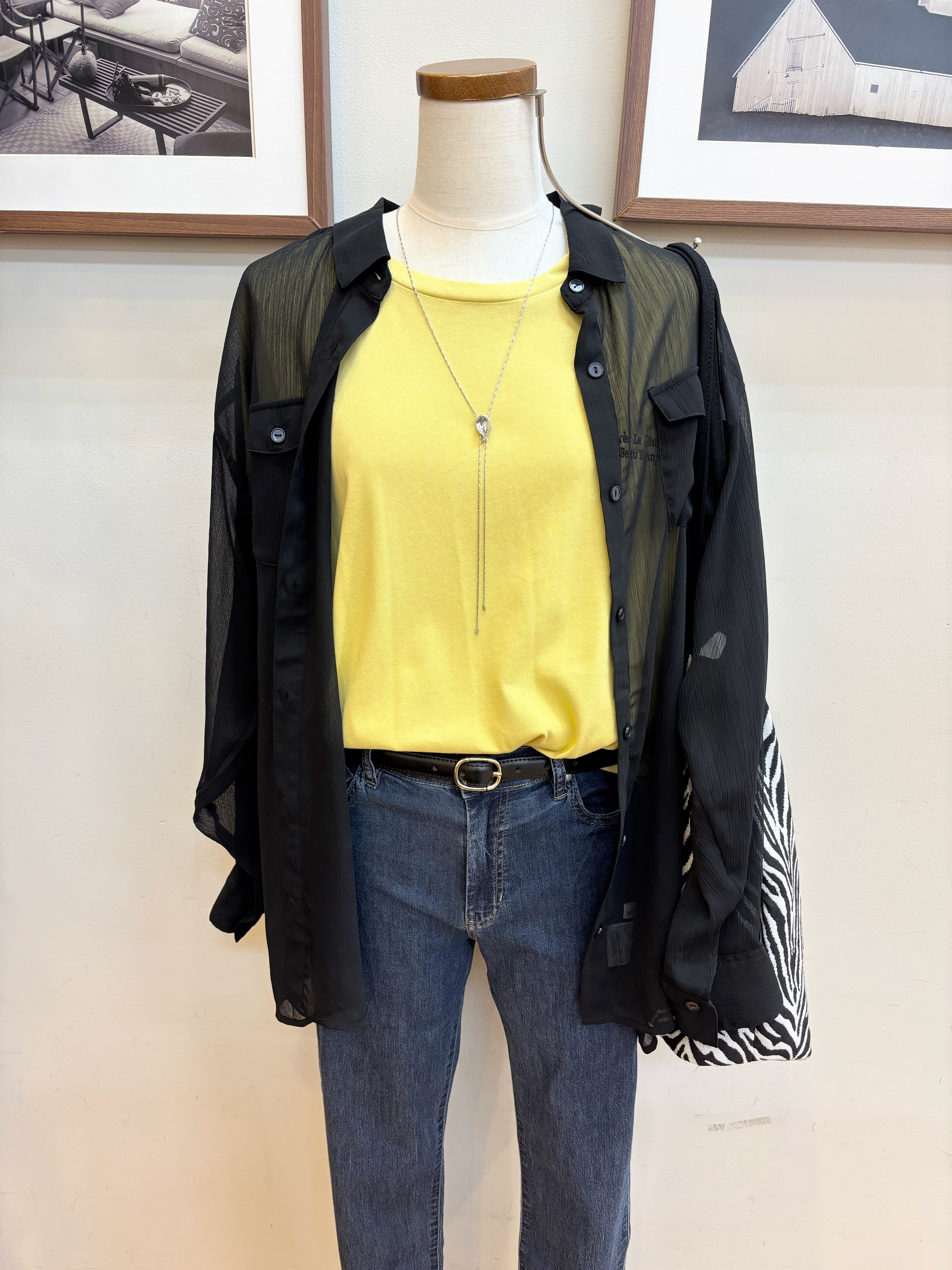 maiさんの「SHOO･LA･RUE｜【洗濯機可】ダブルポケット 楊柳しぼしぼシアーシャツ」を使ったコーディネート