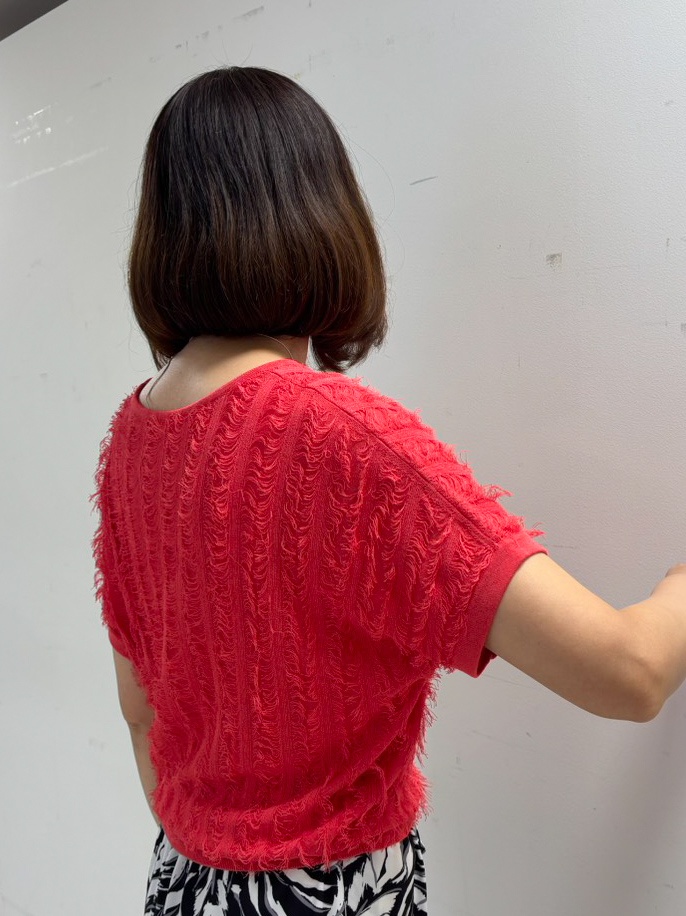 keikoさんの「COUP DE CHANCE｜【手洗い可】フリンジニットトップス」を使ったコーディネート