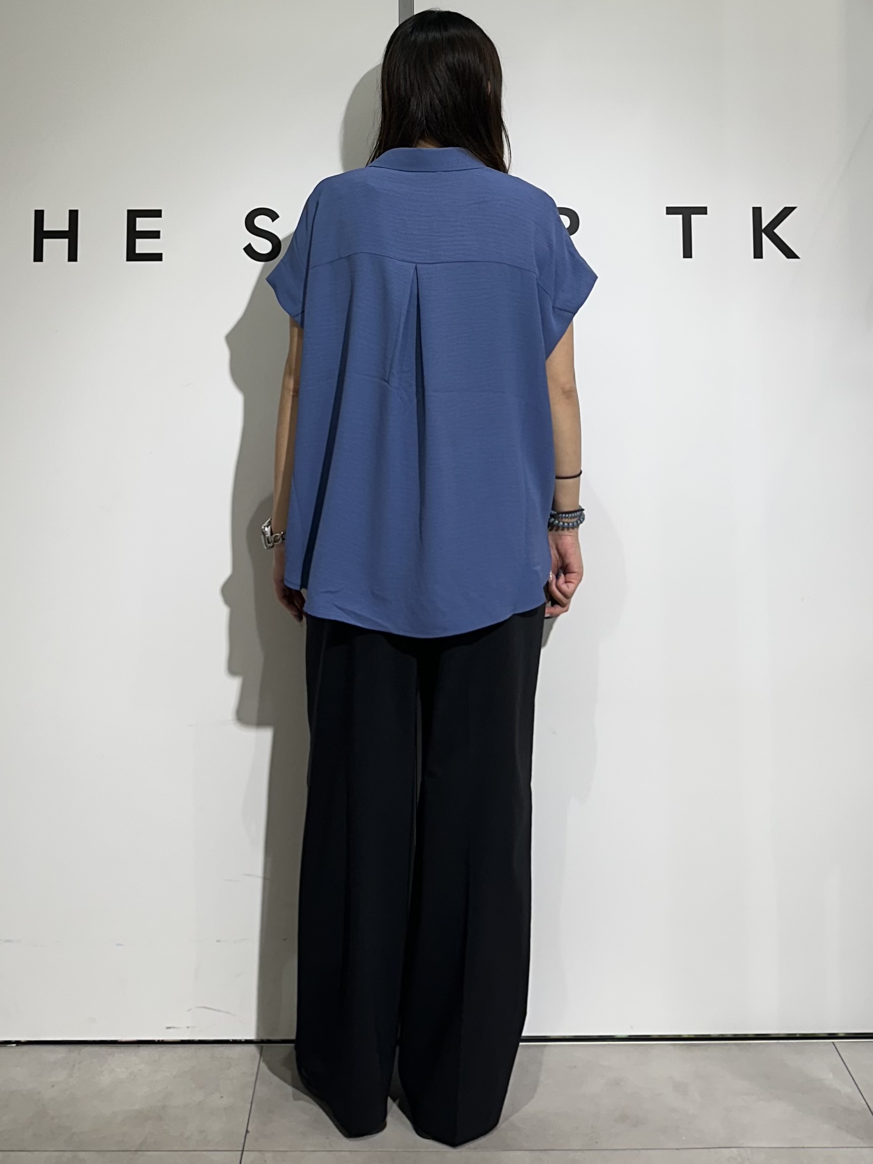 cottonさんの「THE SHOP TK｜【ひんやり/防しわ/UV/吸水速乾】襟付き フレンチスリーブシャツ」を使ったコーディネート