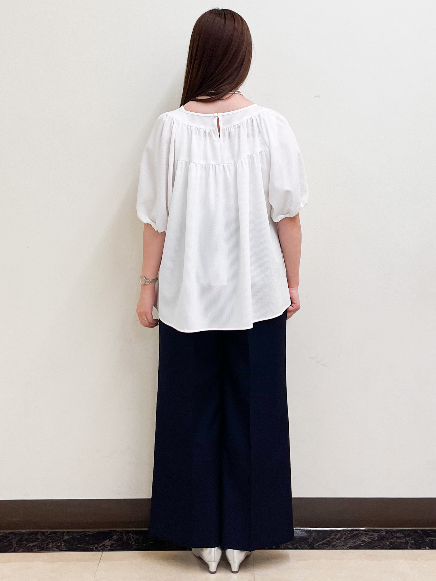 mikikoさんの「Reflect｜ギャザーデザインブラウス」を使ったコーディネート