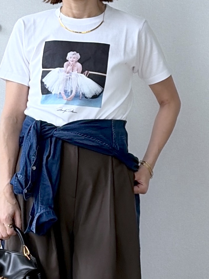 yoshikadoさんの「DRESSTERIOR｜【別注】マリリンモンロー/カラープリントTシャツ」を使ったコーディネート