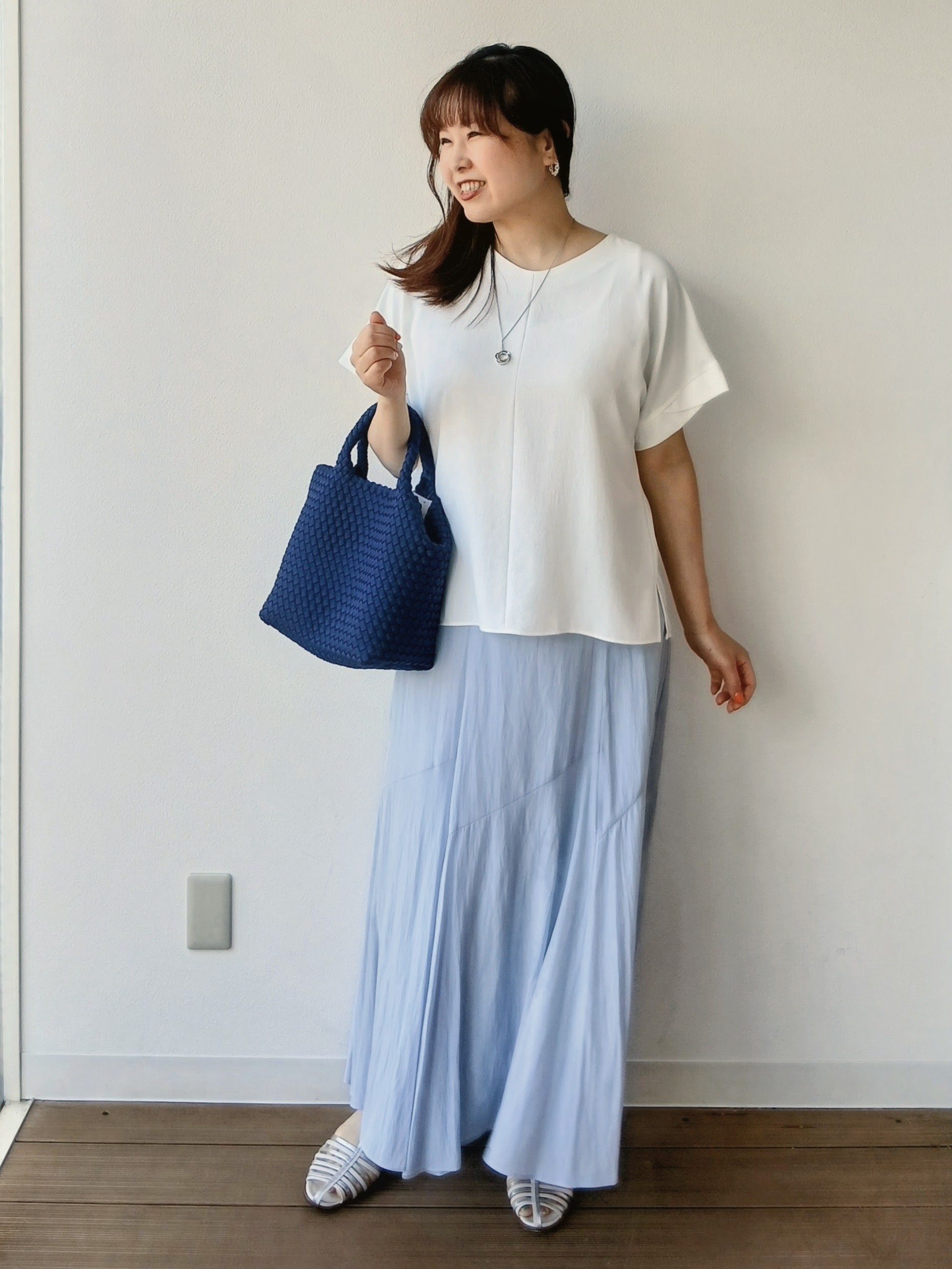 なみきさんの「UNTITLED｜【セットアップ可/UVカット/前後2WAY】リラクシーフレンチスリーブブラウス」を使ったコーディネート