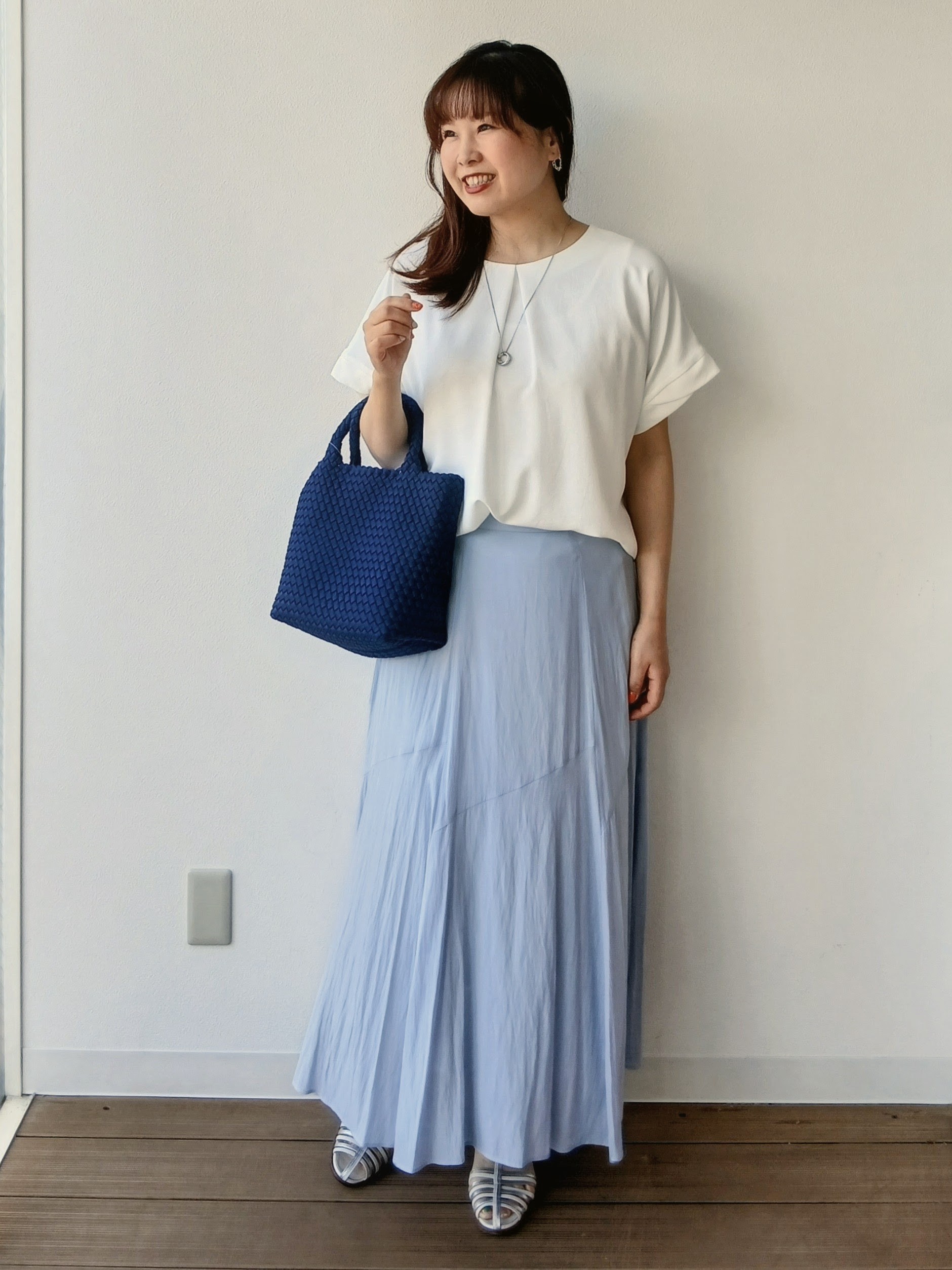 なみきさんの「UNTITLED｜【セットアップ可/UVカット/前後2WAY】リラクシーフレンチスリーブブラウス」を使ったコーディネート