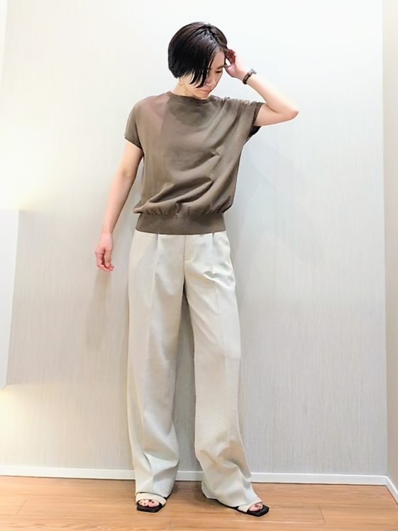 ミズタさんの「UNTITLED｜【9色展開/アンサンブル可/洗える】コットンベーシックニット」を使ったコーディネート