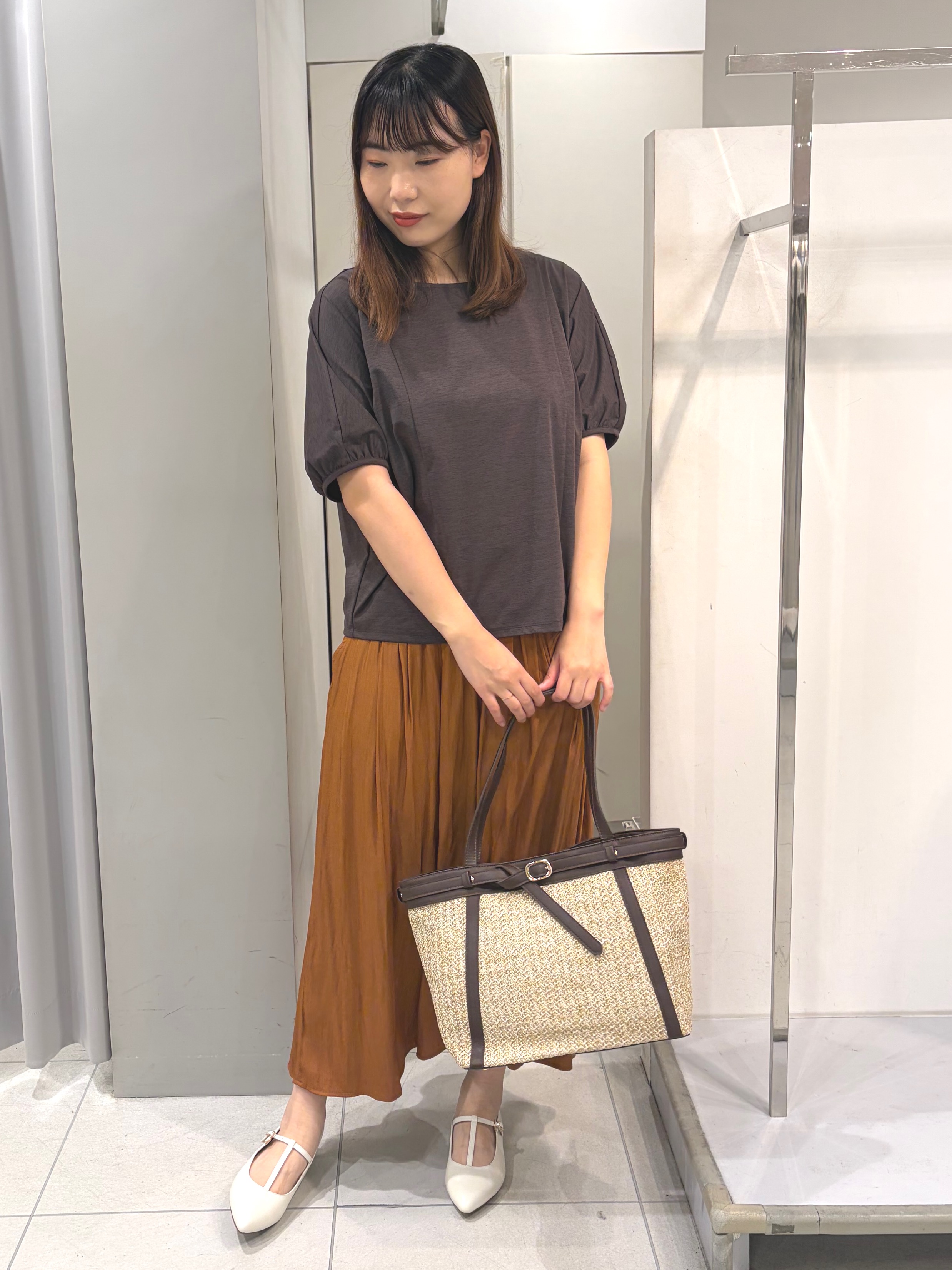 AZUSAさんの「Reflect｜【UVカット／接触冷感／吸水速乾】ギャザースリーブカットソー」を使ったコーディネート