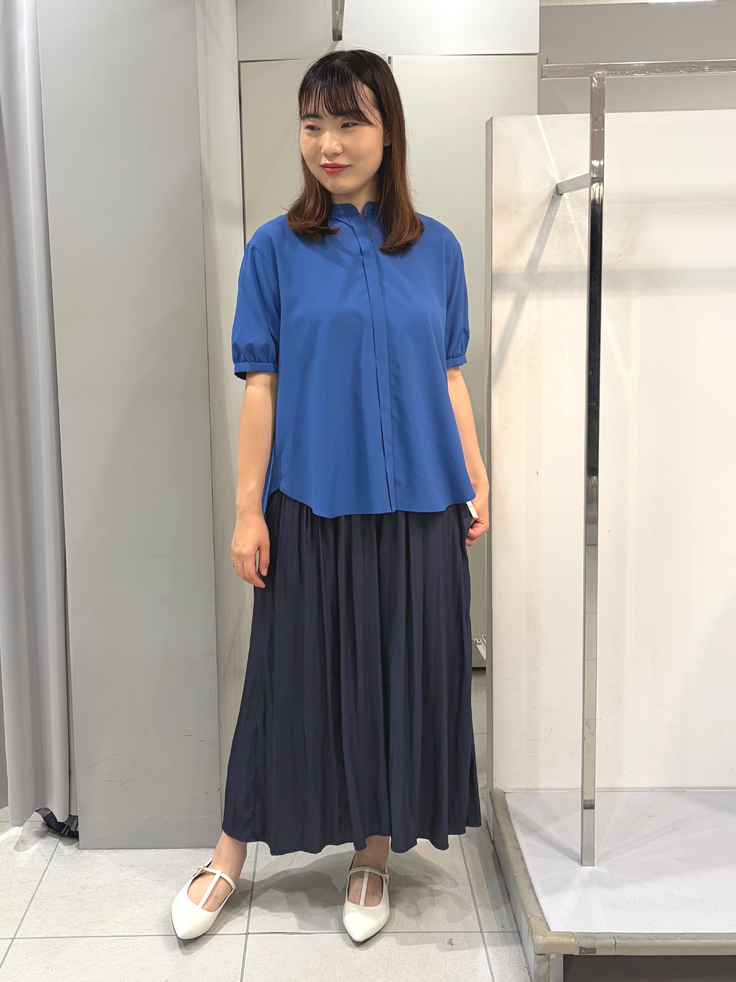 AZUSAさんの「Reflect｜【手洗い可】異素材ドッキングブラウス」を使ったコーディネート